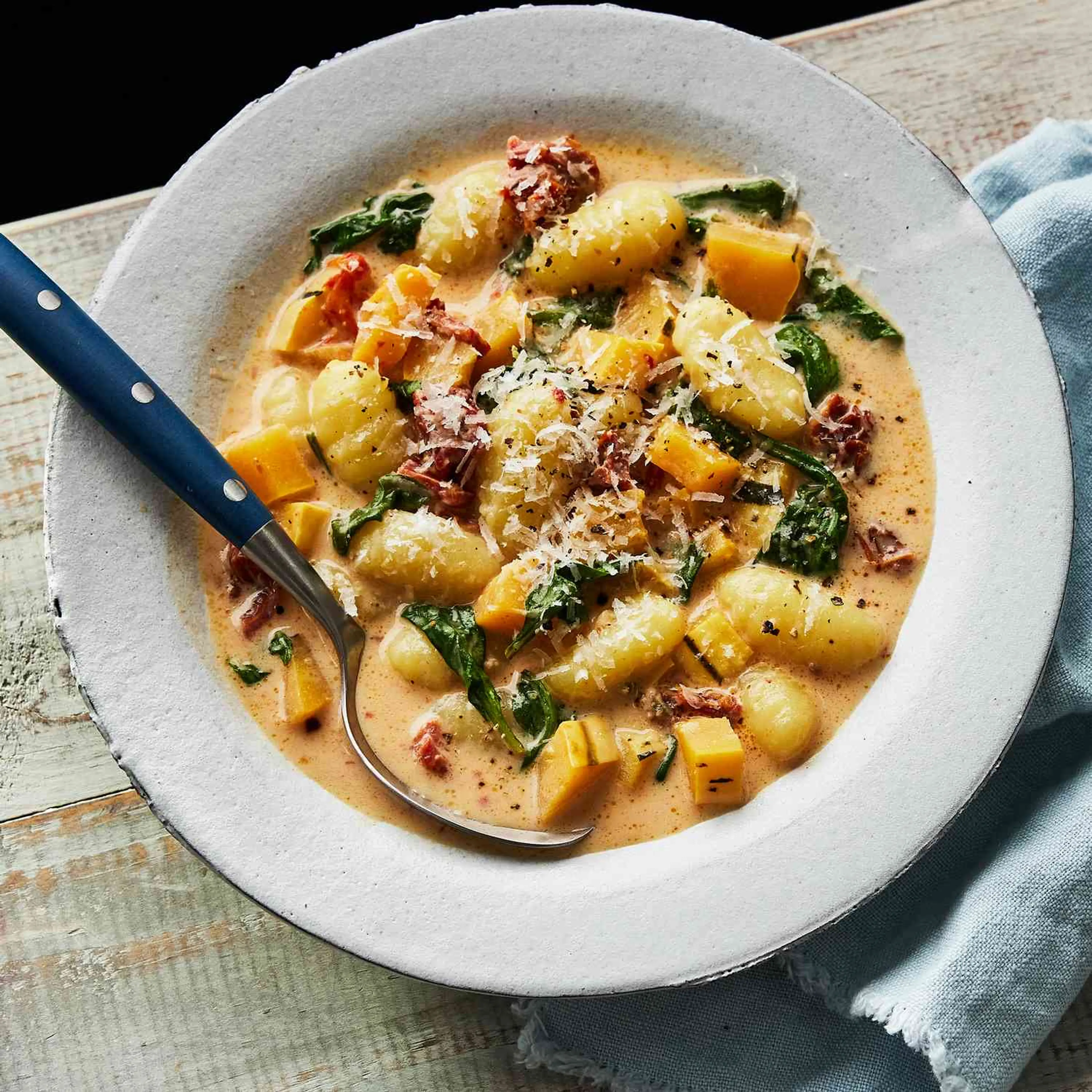 Slow-Cooker Creamy Sun-Dried Tomato Gnocchi with Delicata Sq