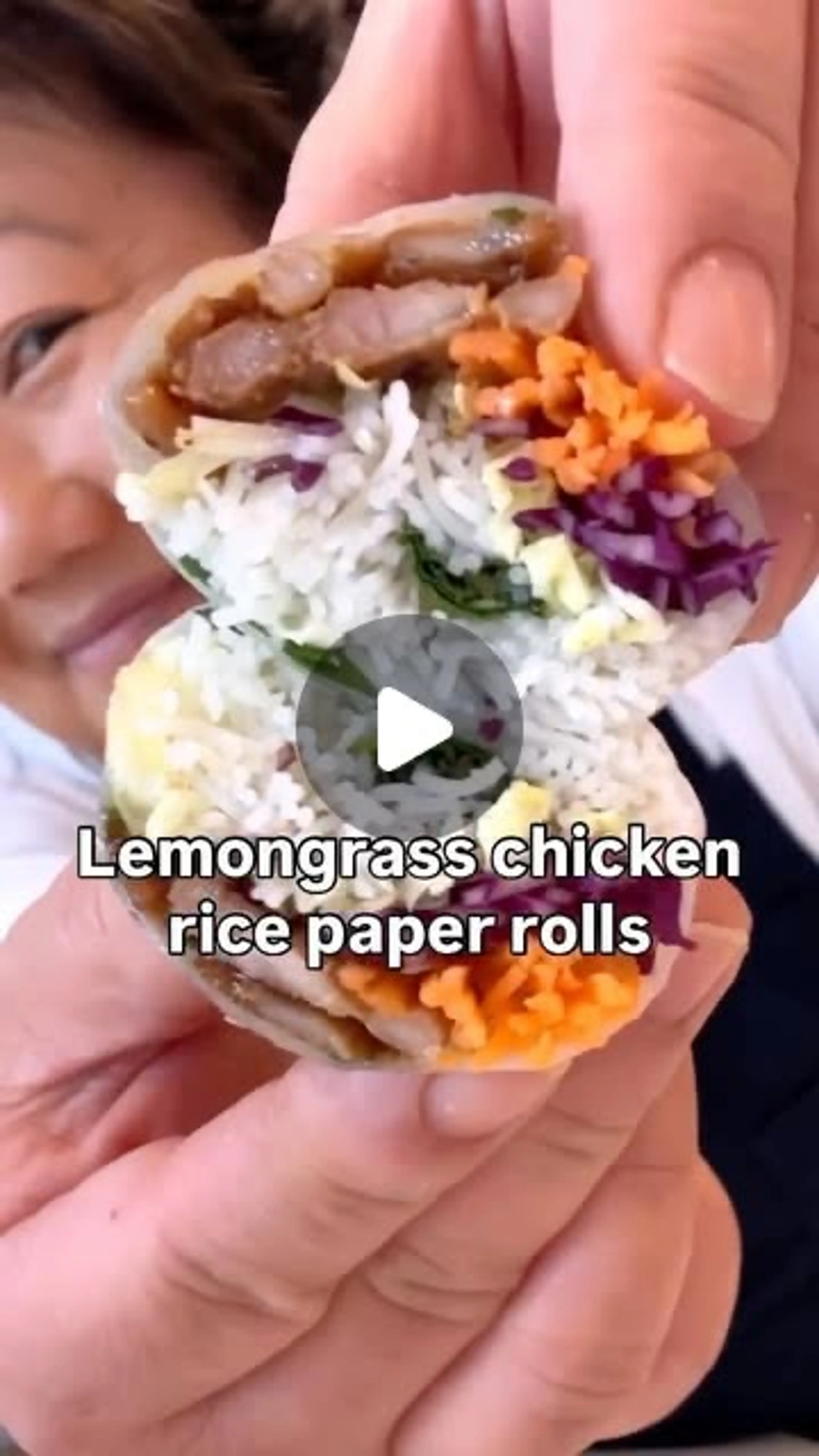 Lemongrass Chicken Rice Paper Rolls