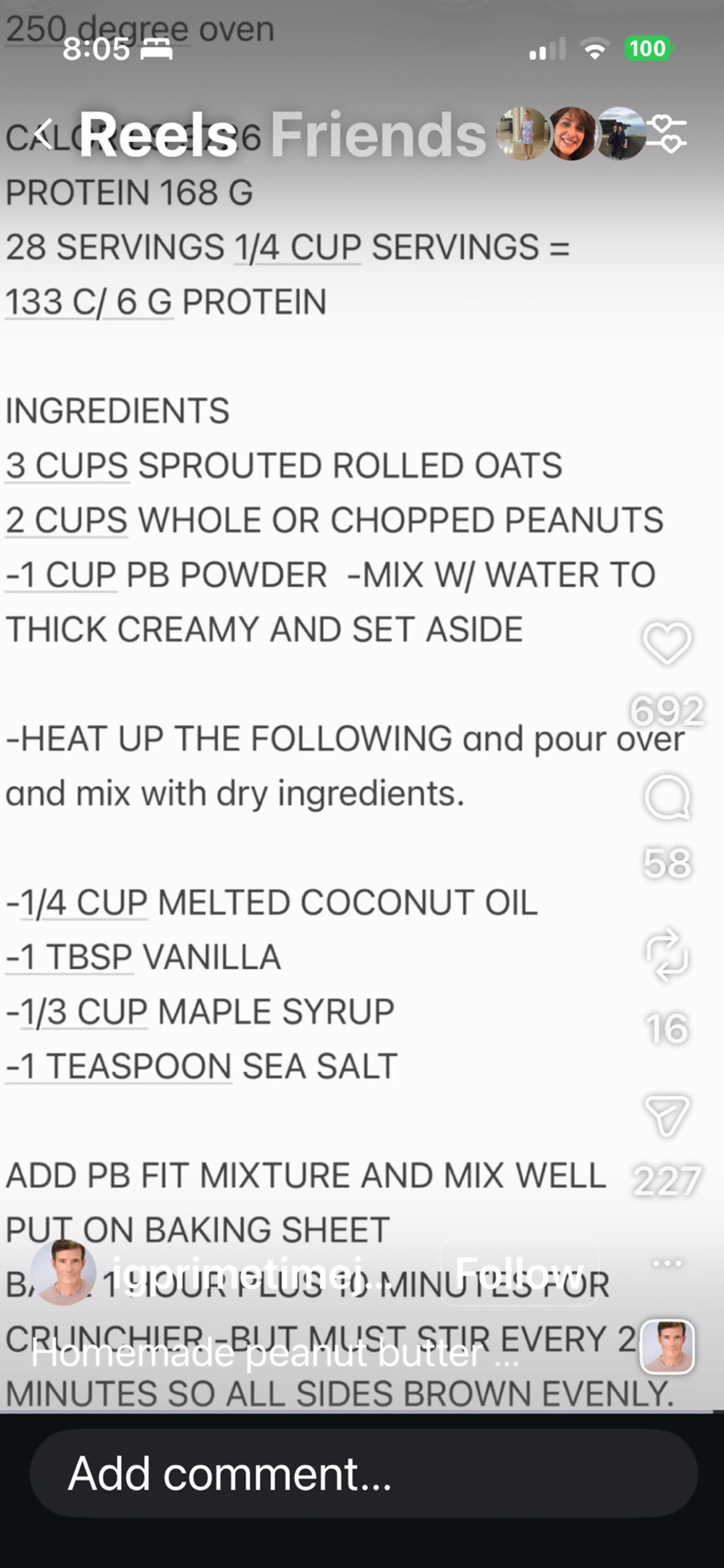 Homemade peanut butter Granola