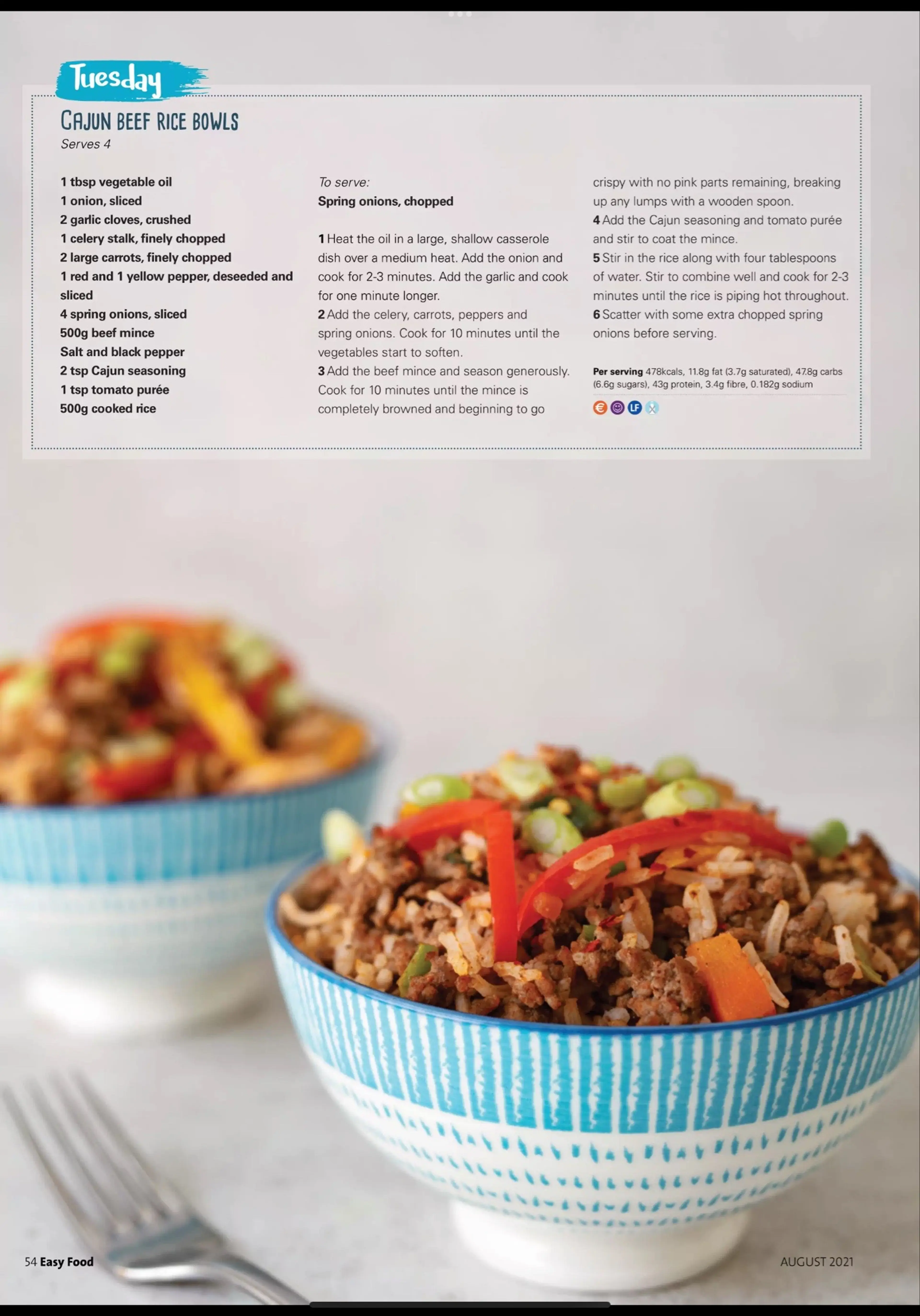 CAJUN BEEF RICE BOWLS