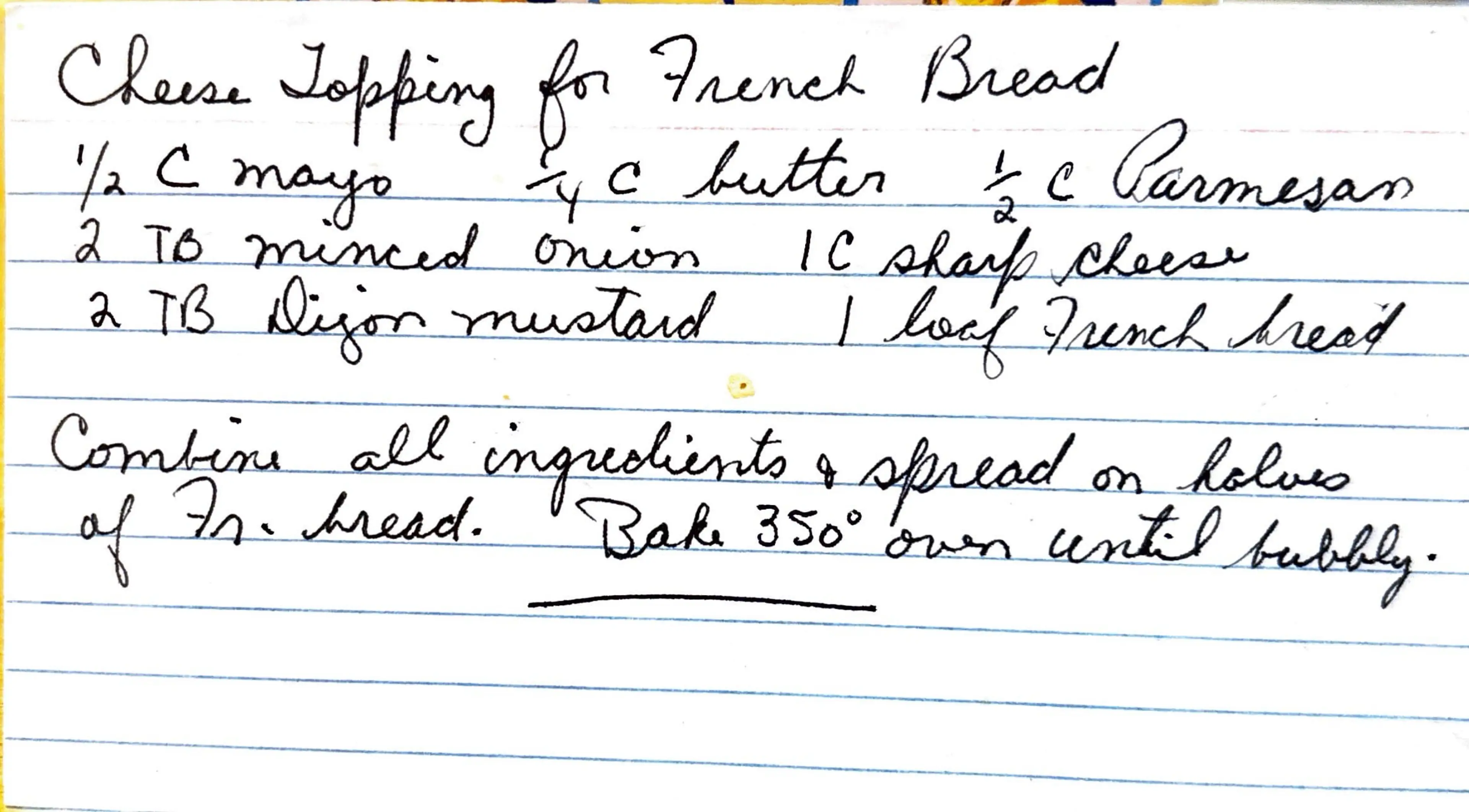 Cheese Topping for French Bread