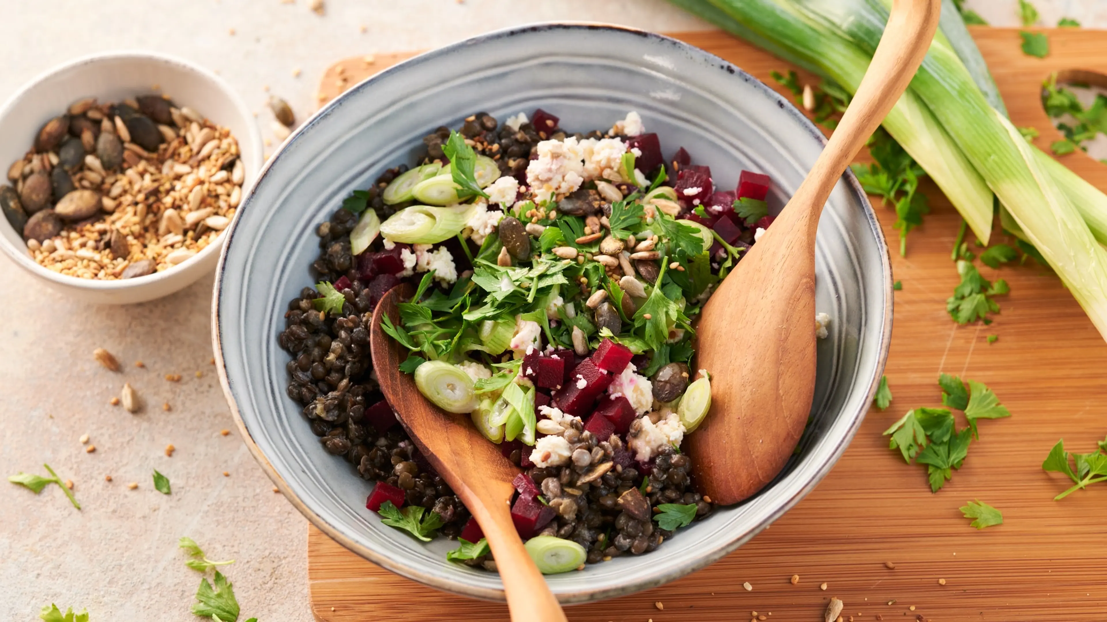 Belugalinsen-Salat mit Roter Bete