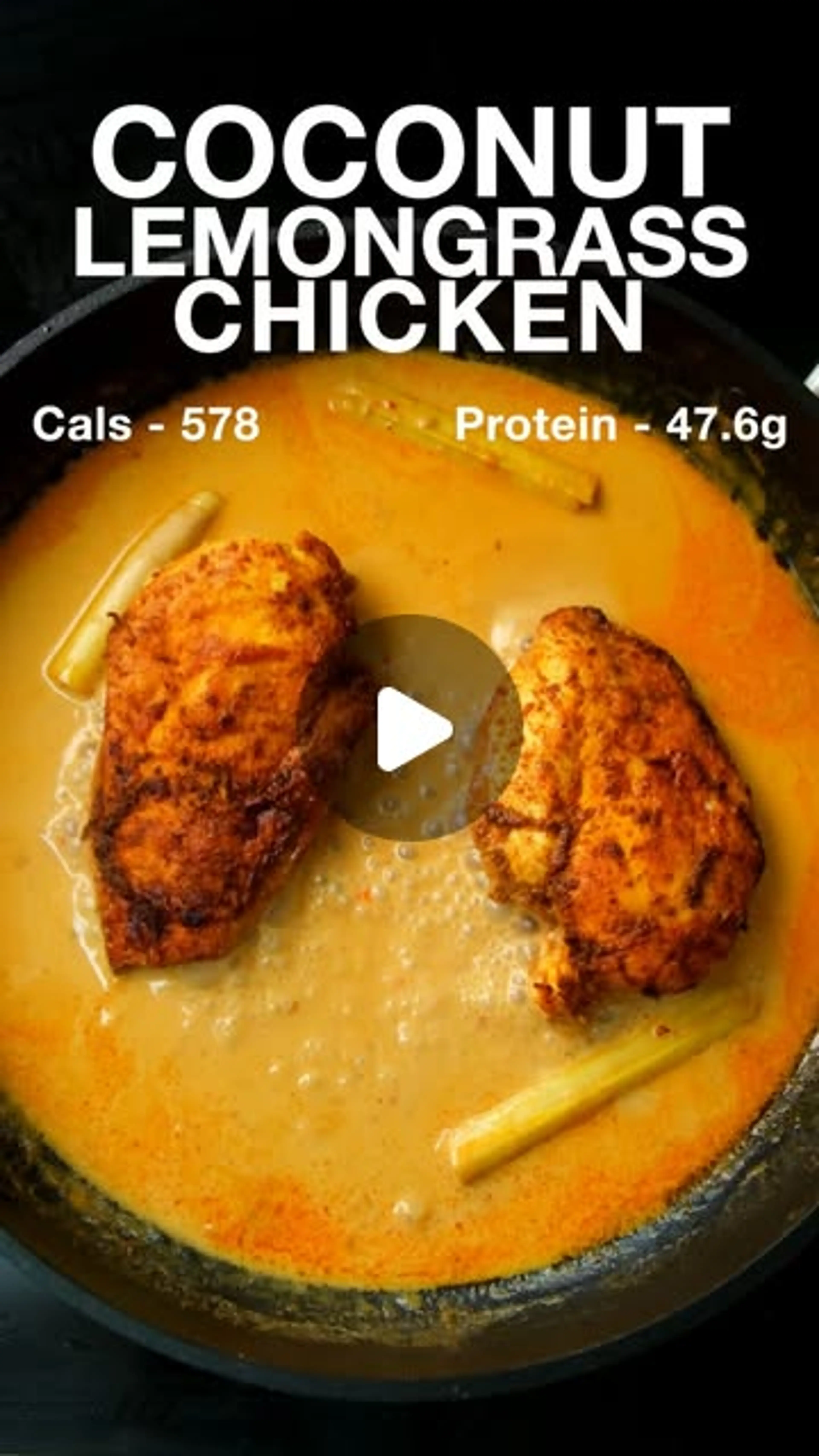 Coconut Lemongrass Chicken | a Simple, High Protein, One Pan