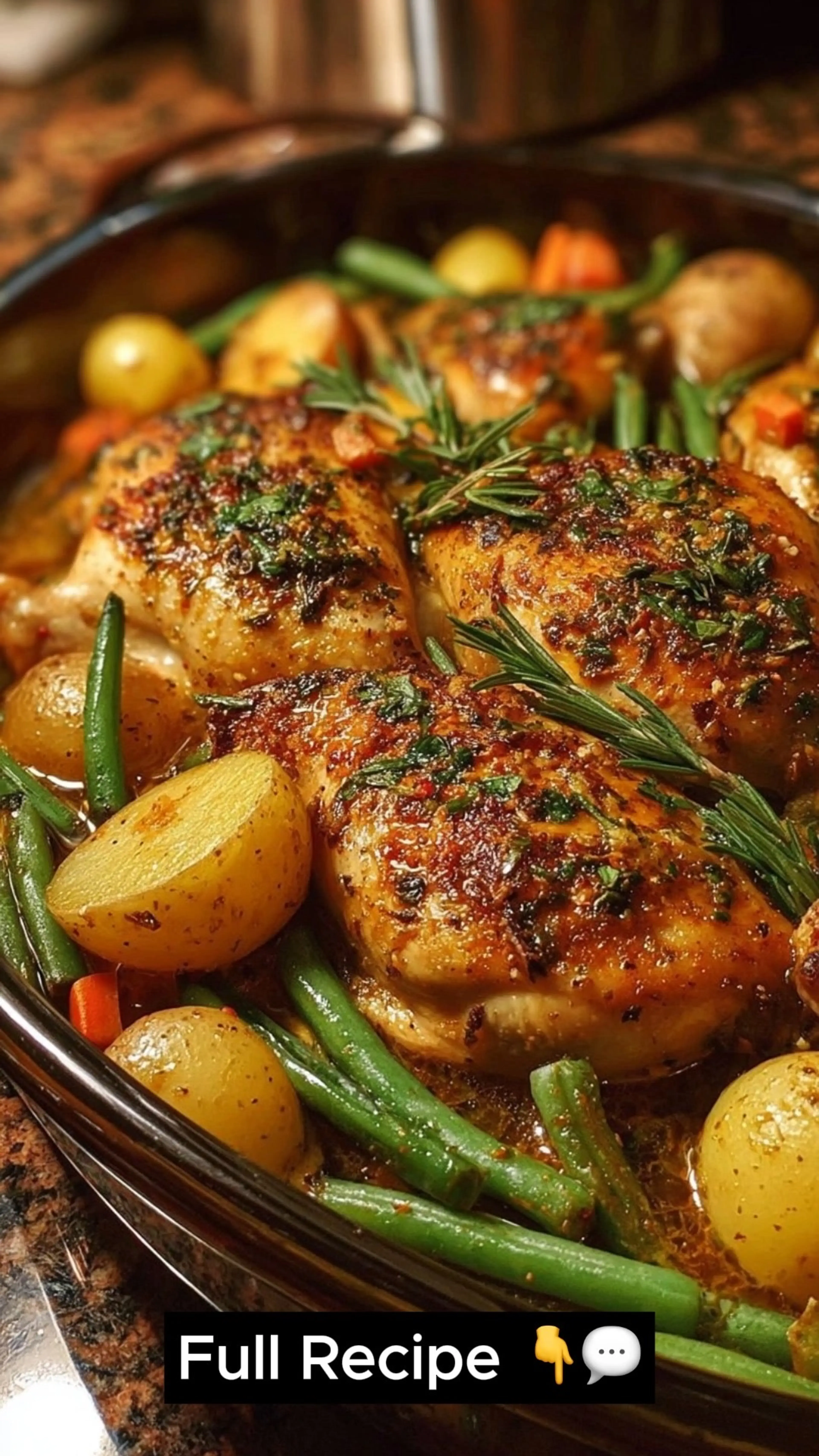 Oven-roasted Chicken with Baby Potatoes & Green Beans