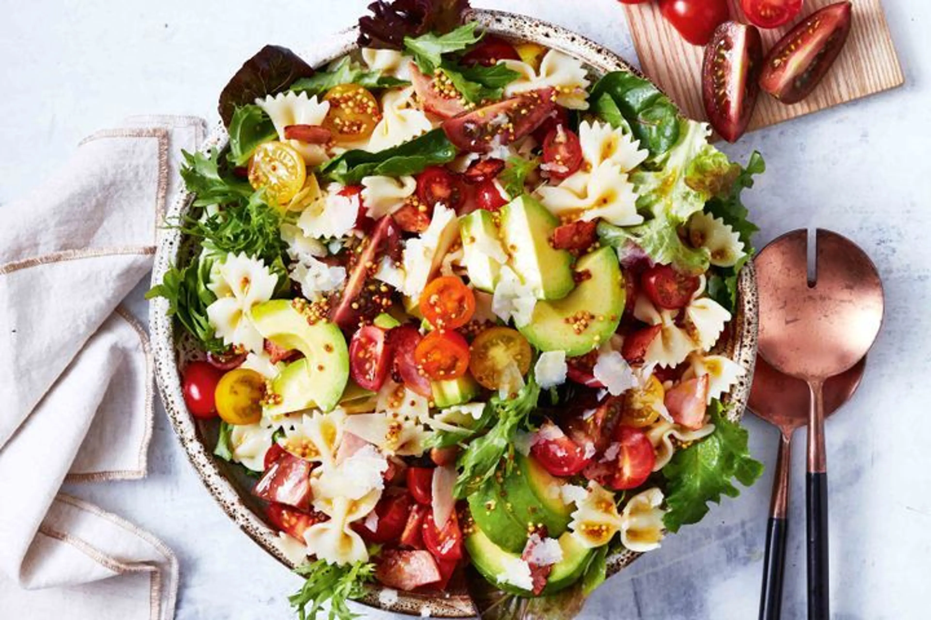 BLAT loaded pasta salad