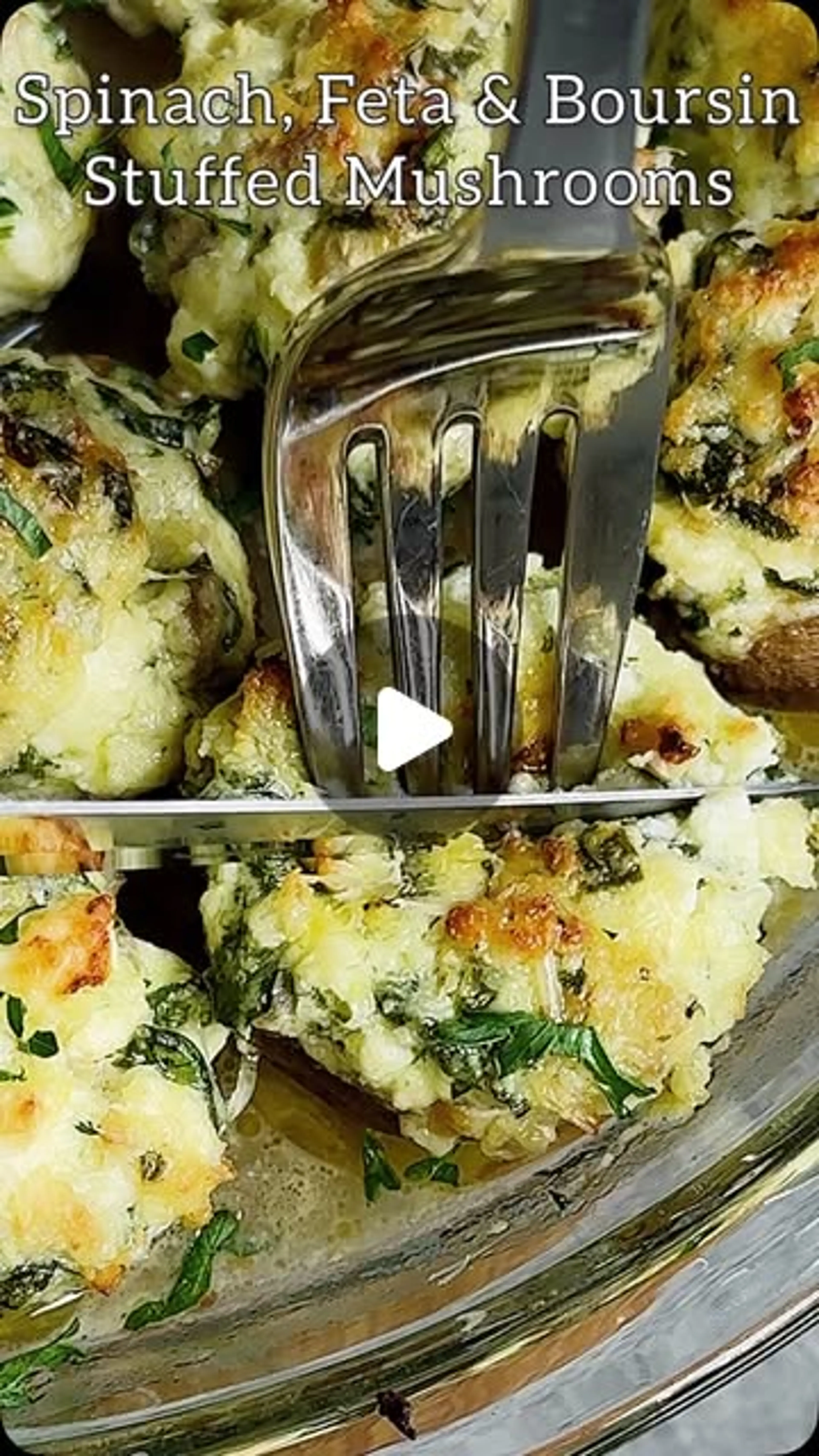 Spinach, Feta & Boursin Stuffed Mushrooms! a Last Minute Hol