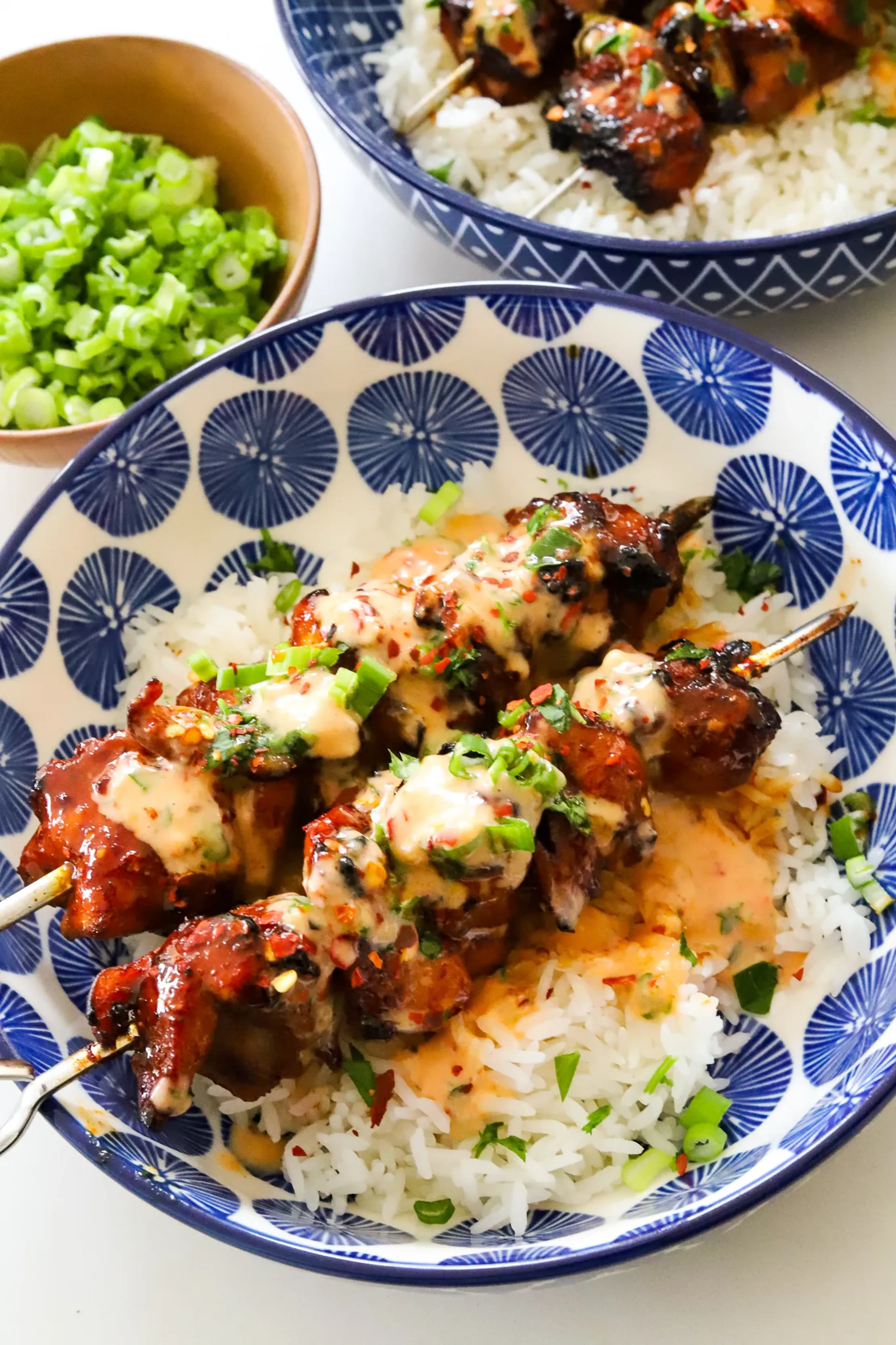 Bang Bang Chicken Skewers