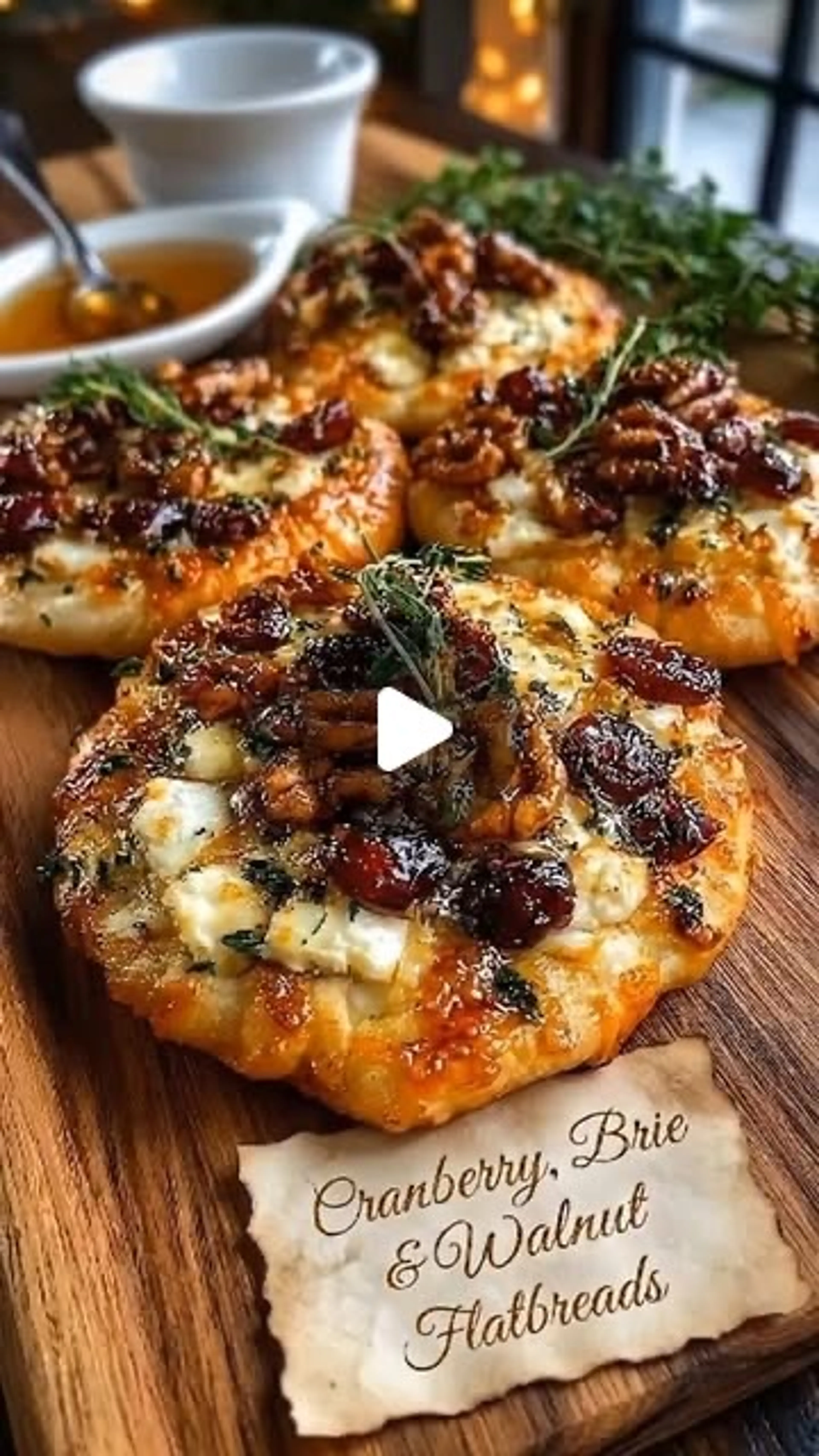 Million Dollar Cranberry, Brie & Walnut Flatbreads