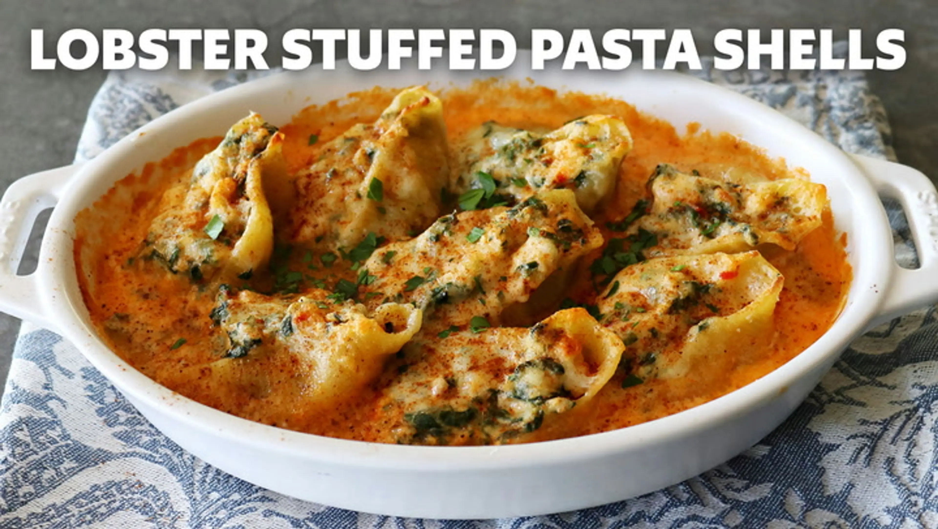 Lobster Stuffed Pasta Shells For Two