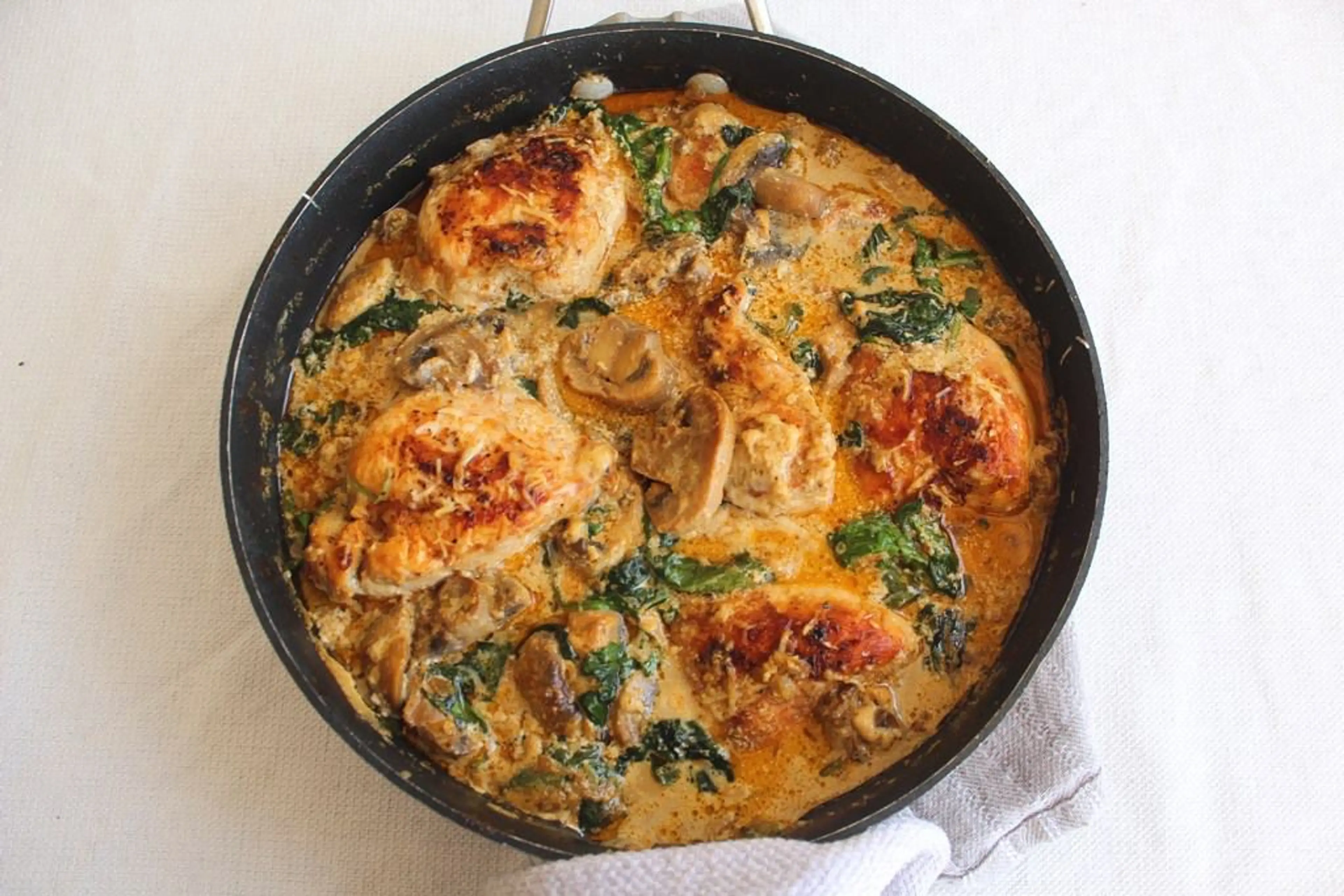 Creamy Spinach and Mushrooms Chicken