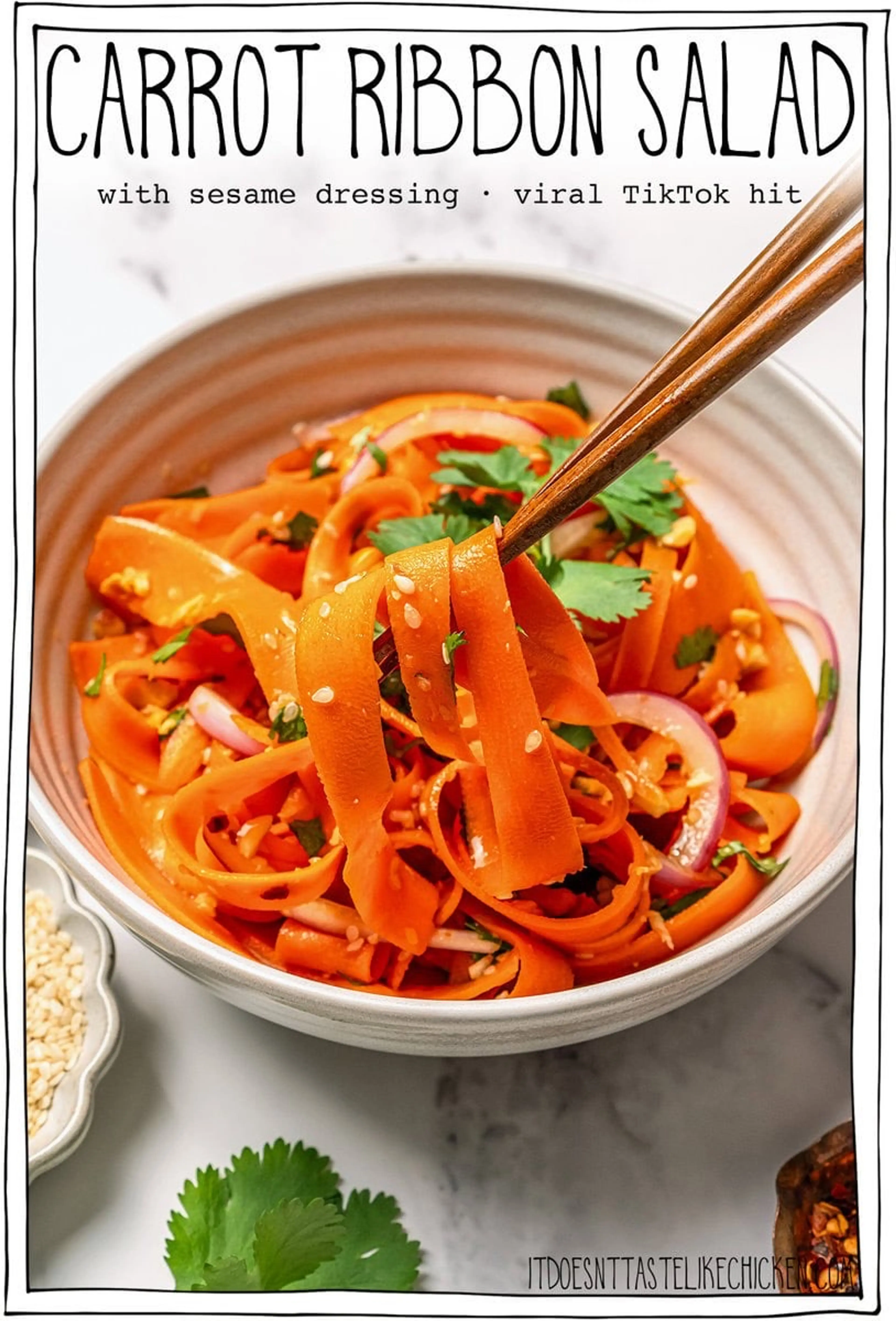 Carrot Ribbon Salad with Sesame Dressing