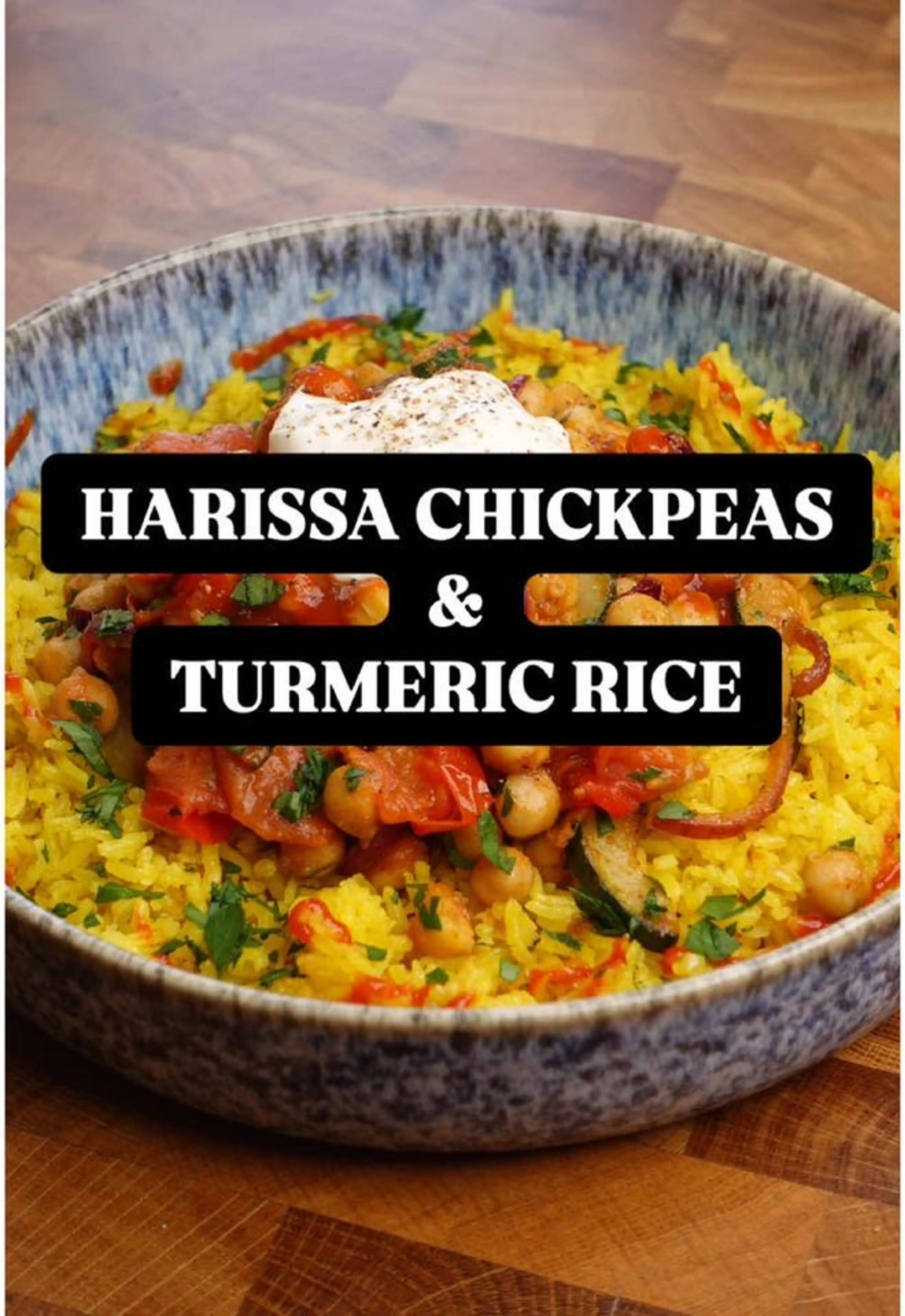 Harissa Chickpeas With Turmeric Rice