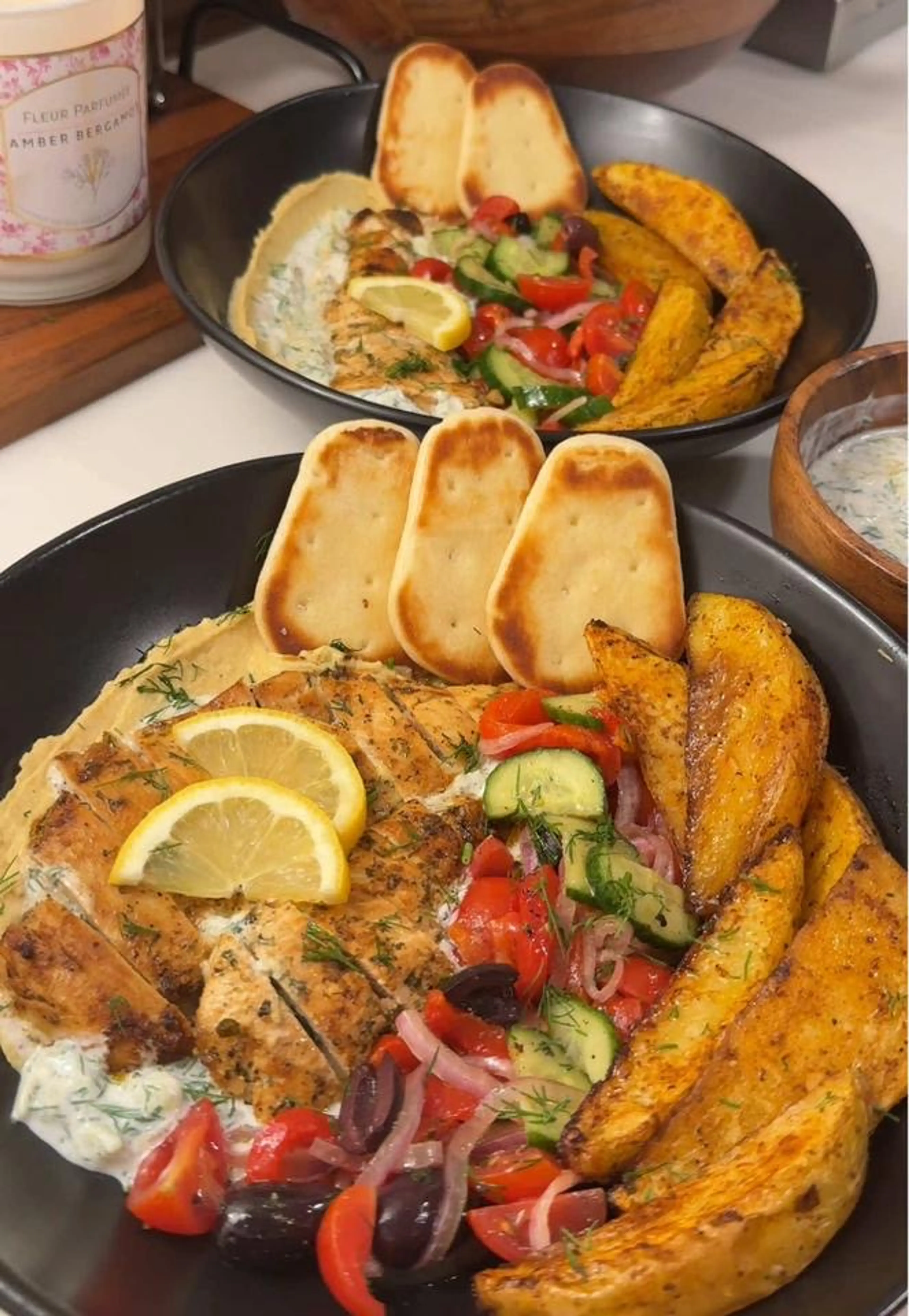 Greek Chicken Bowls with Homemade Tzatziki