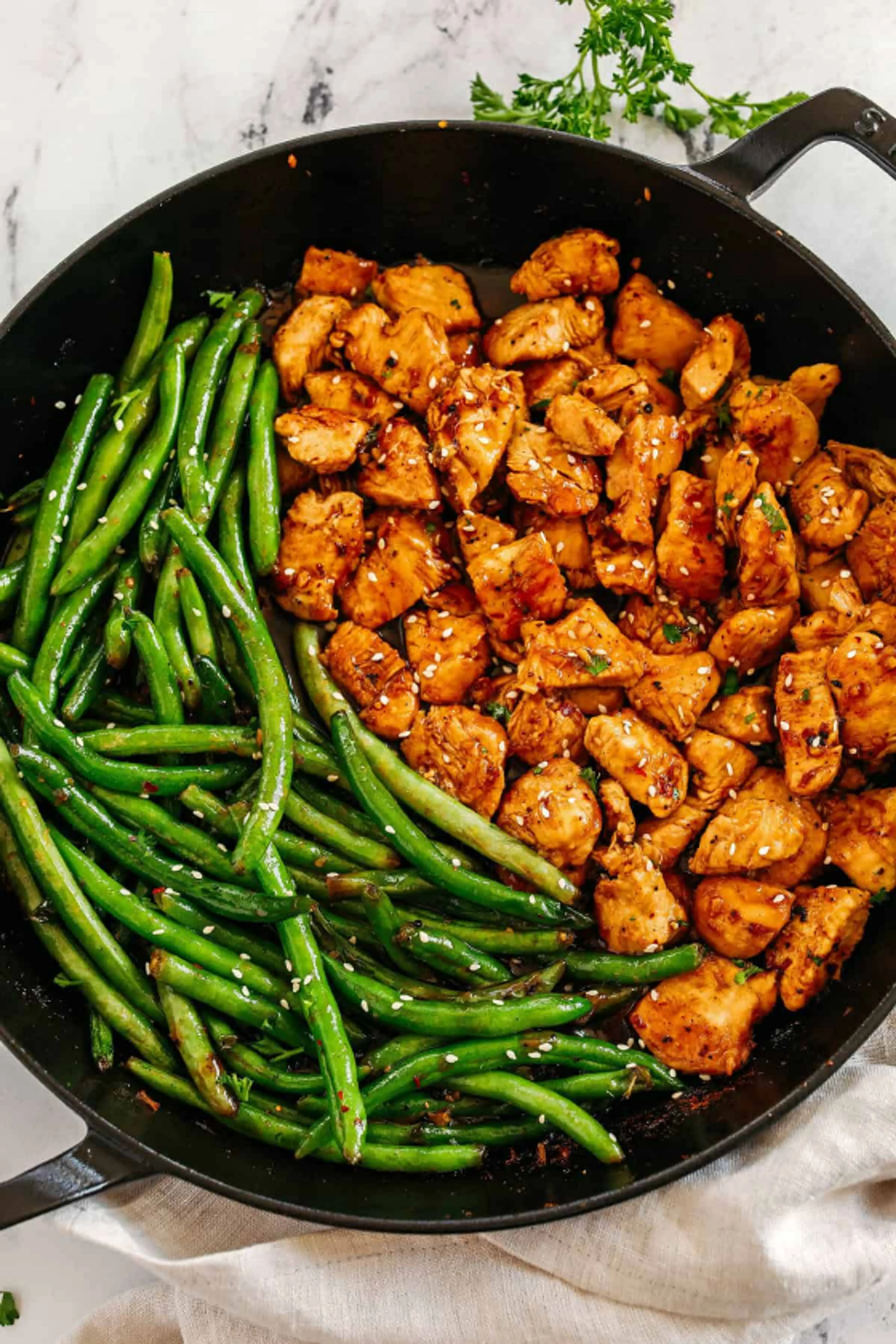 Honey Garlic Chicken and Green Beans
