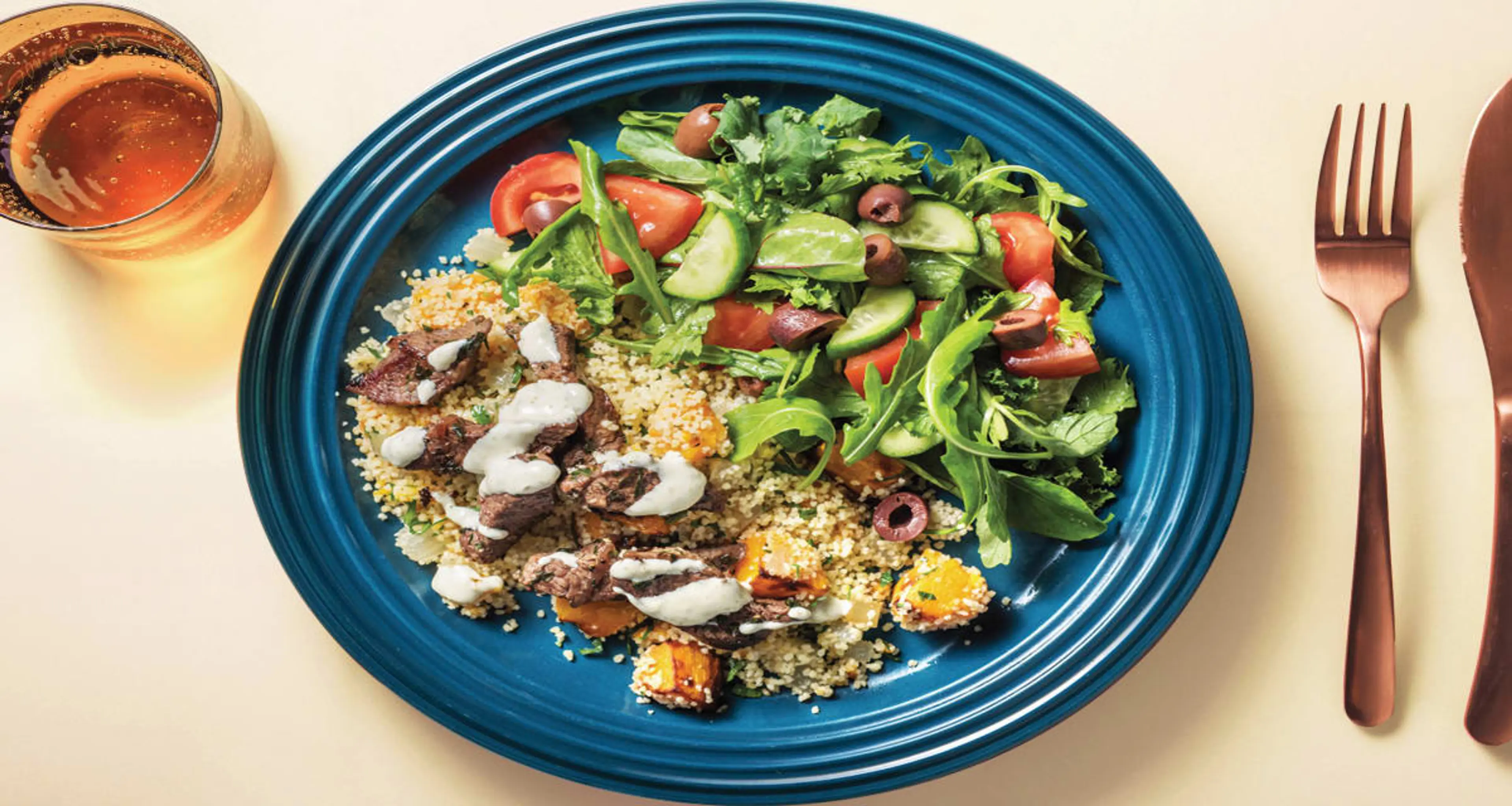 Mediterranean Beef & Salad Bowl