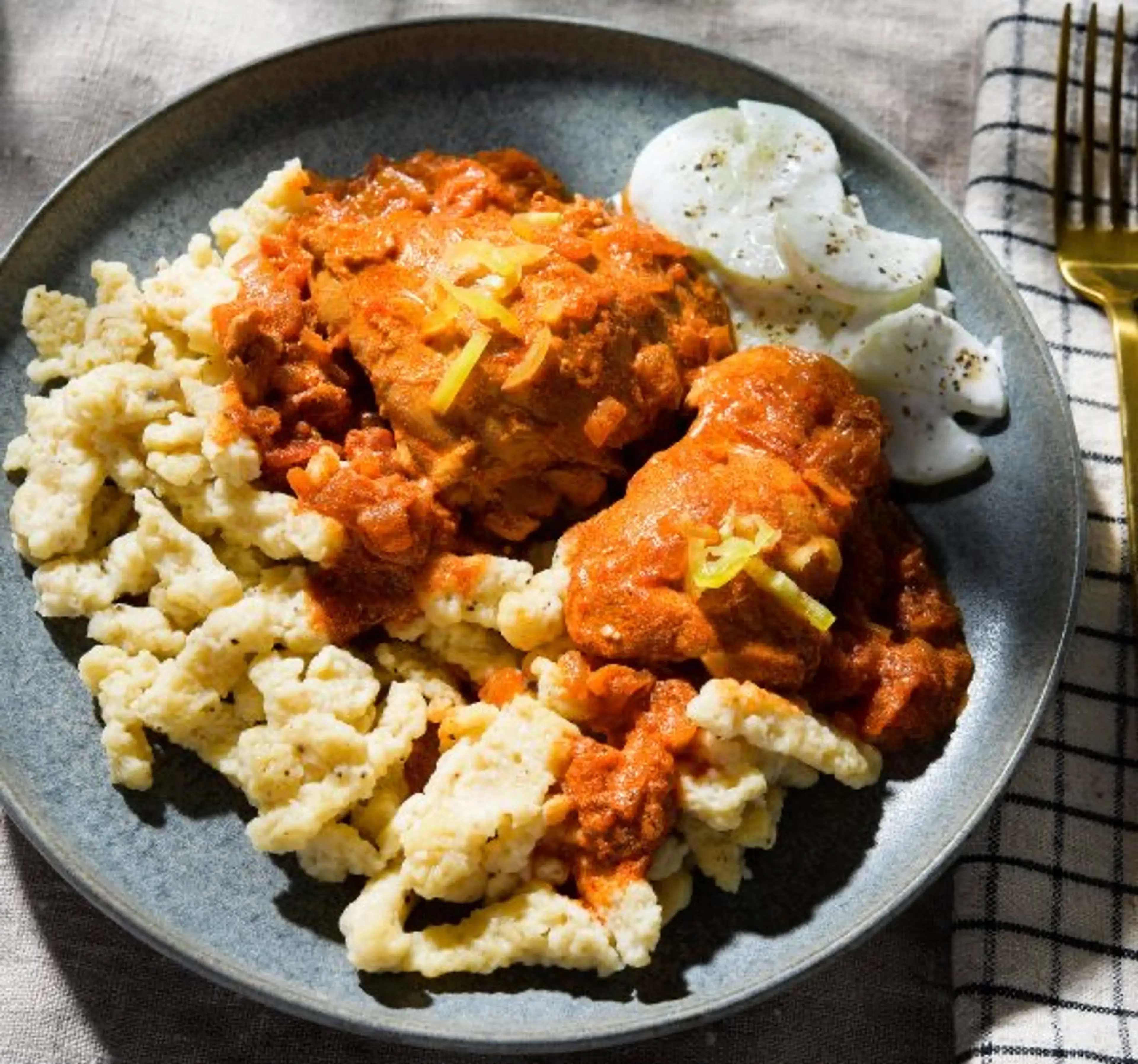 Hungarian Chicken Paprikash (Paprikás Csirke)