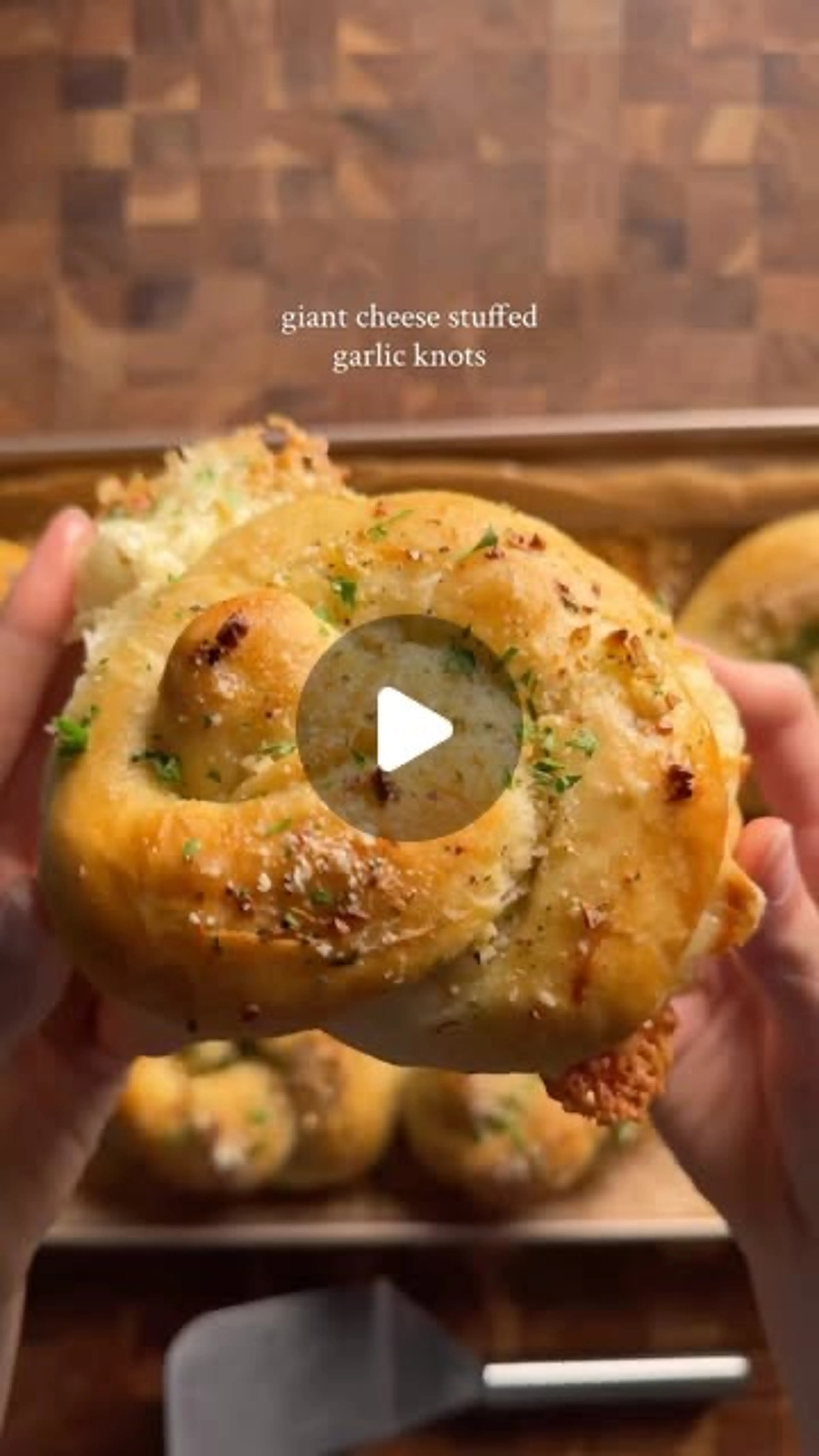 Giant Cheese Stuffed Garlic Knots