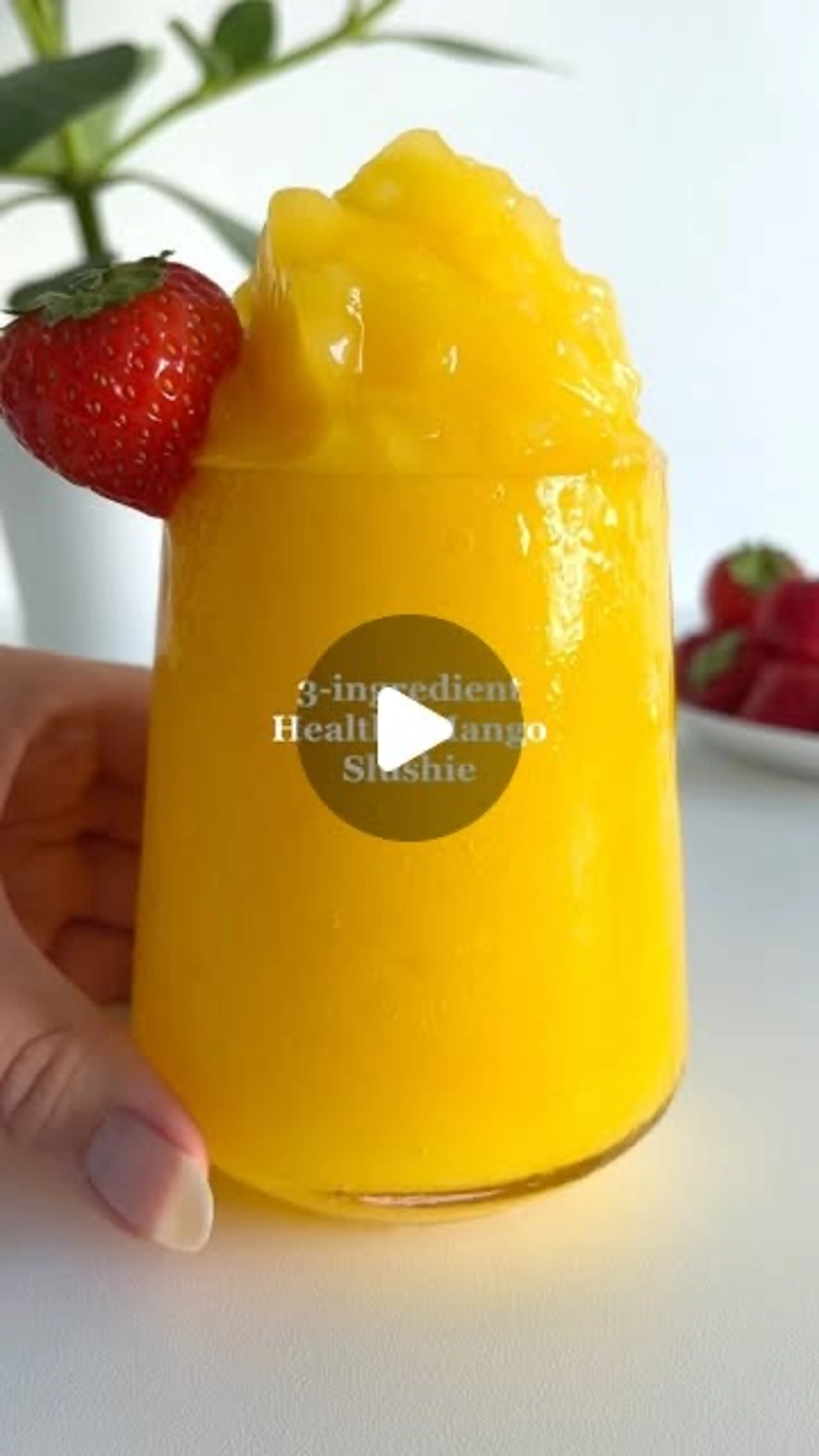 3-ingredient Healthy Mango Slushie