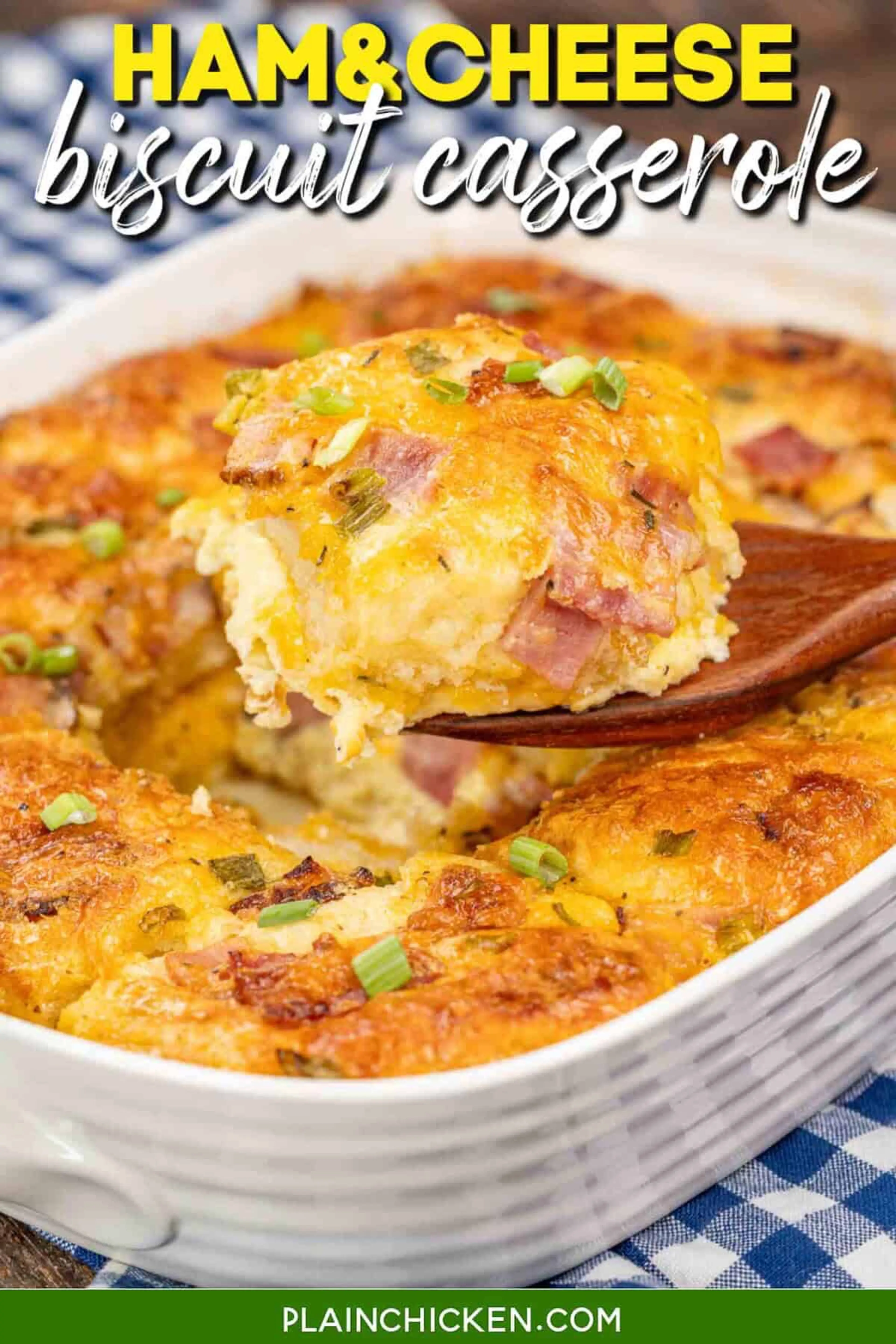 Ham & Cheese Biscuit Breakfast Casserole