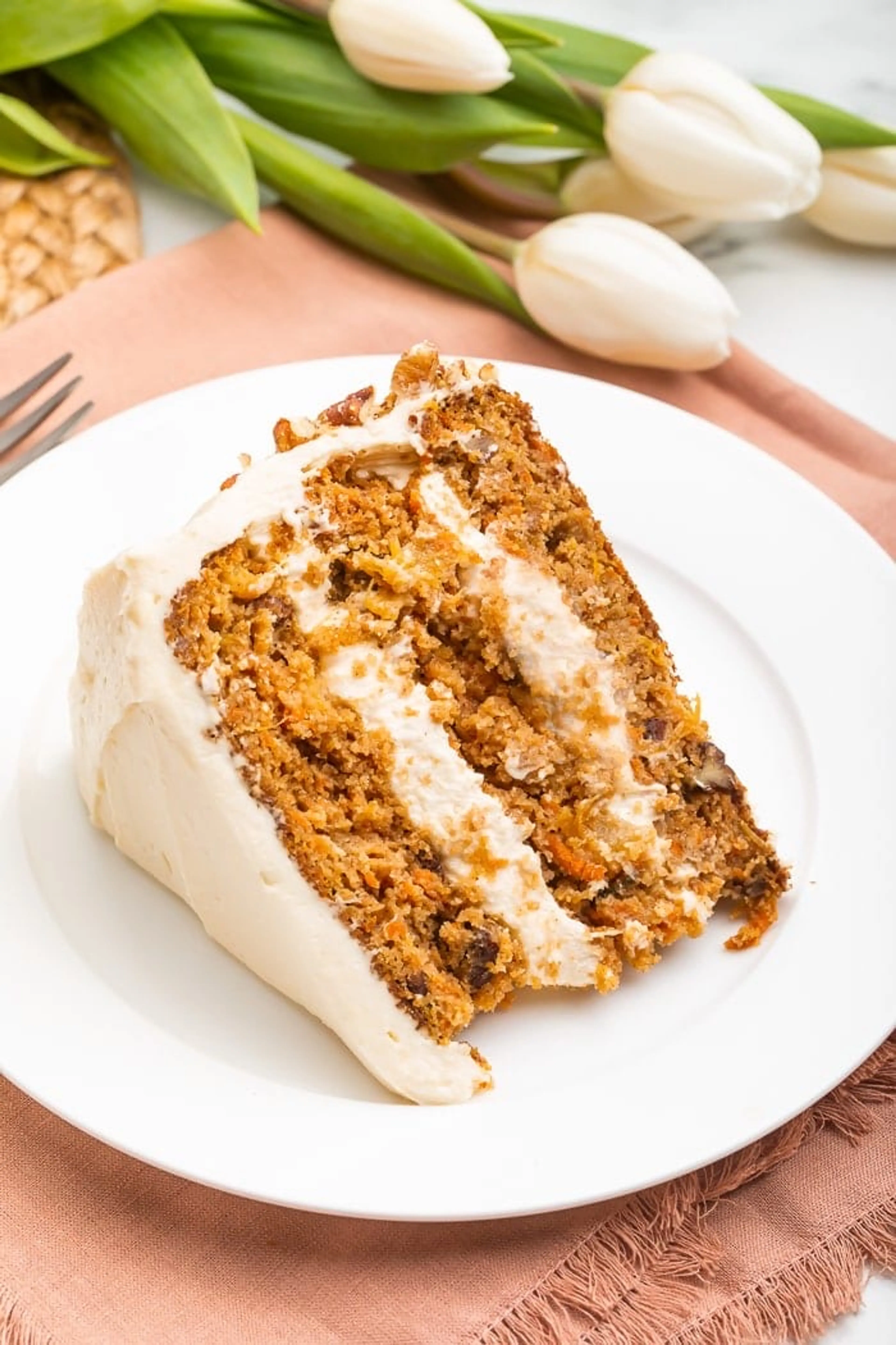 Paleo Carrot Cake with "Cream Cheese" Frosting (Gluten Free,