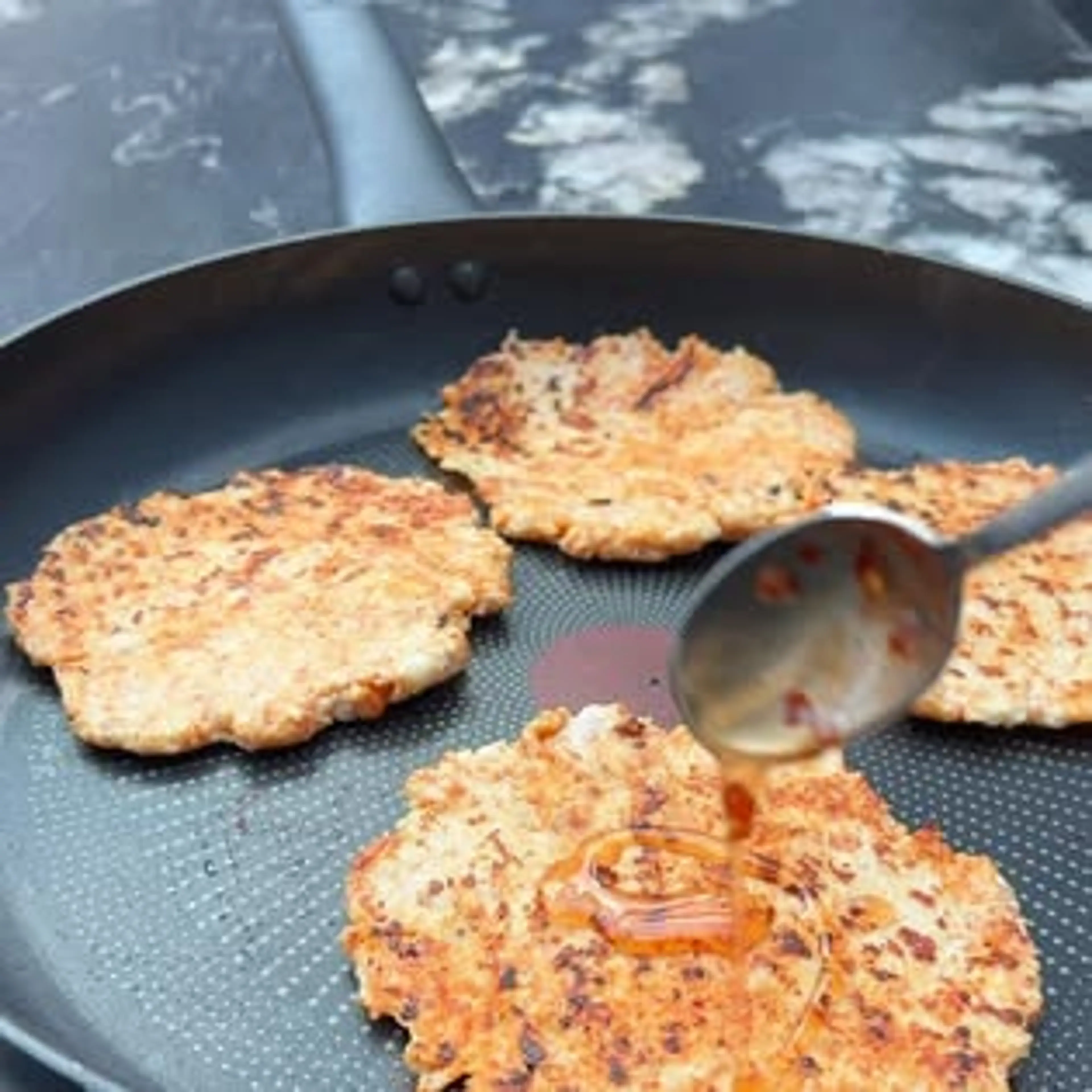 Hot Honey Smash Chicken Burgers