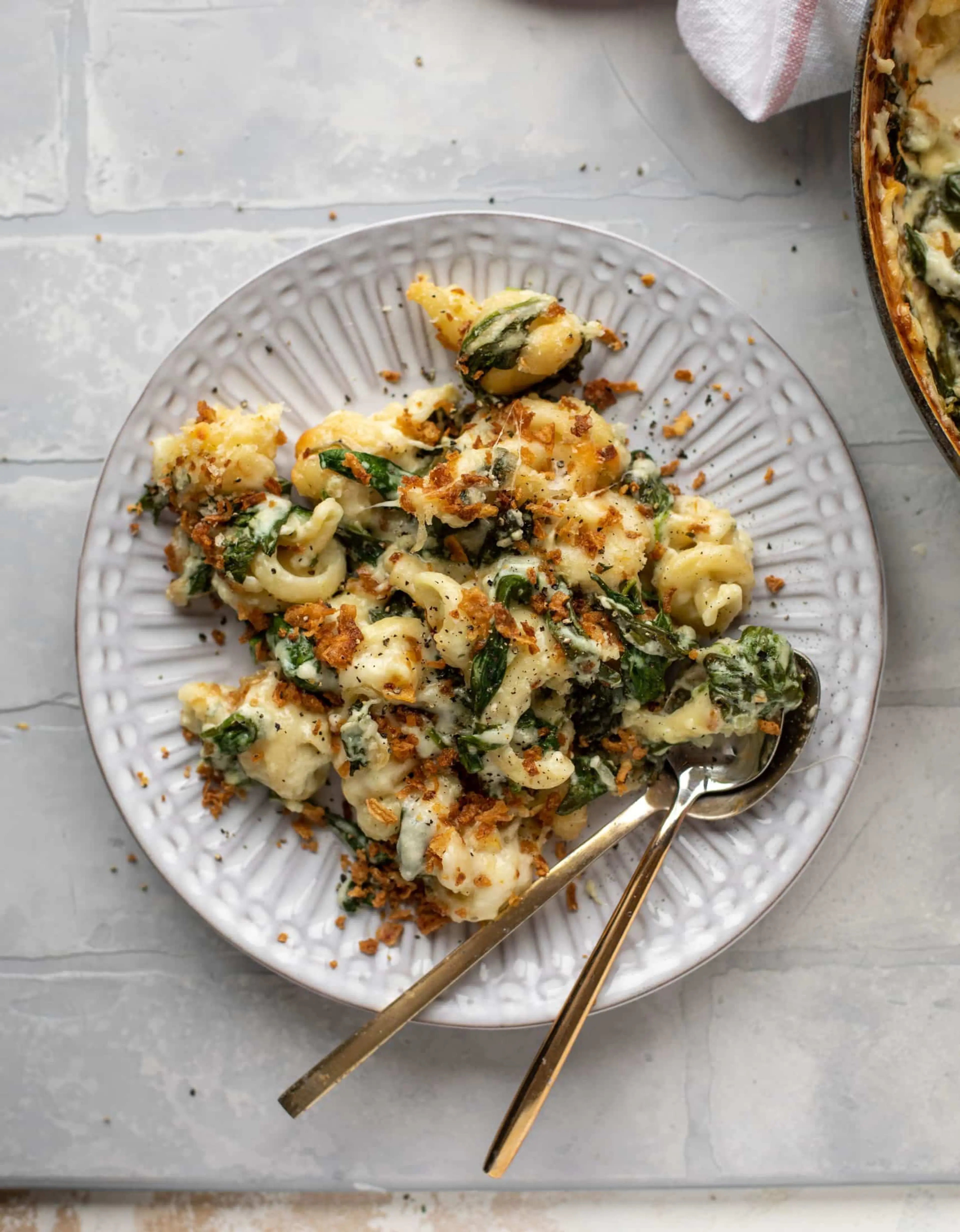 Creamed Spinach Mac and Cheese