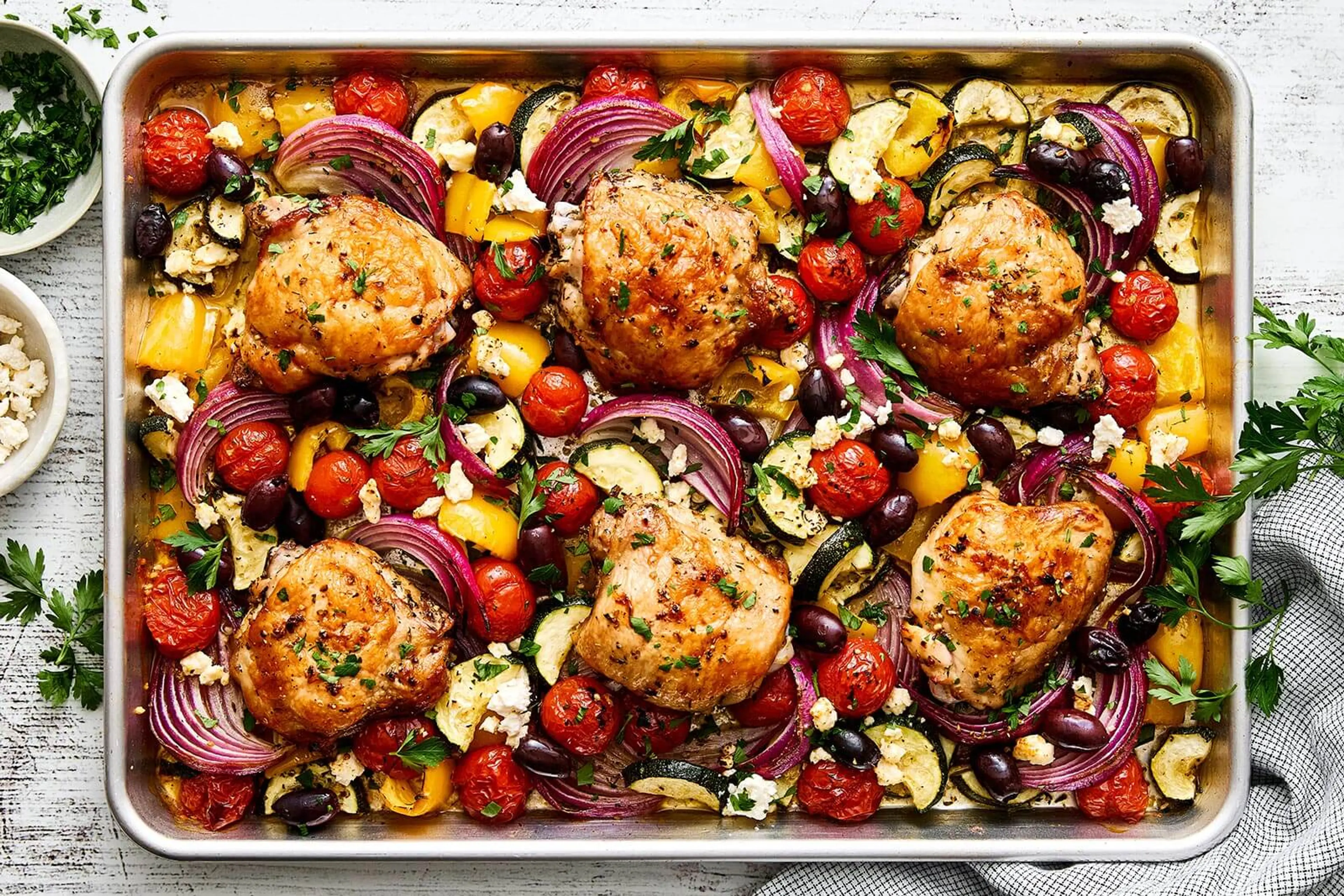 Greek Sheet Pan Chicken Dinner