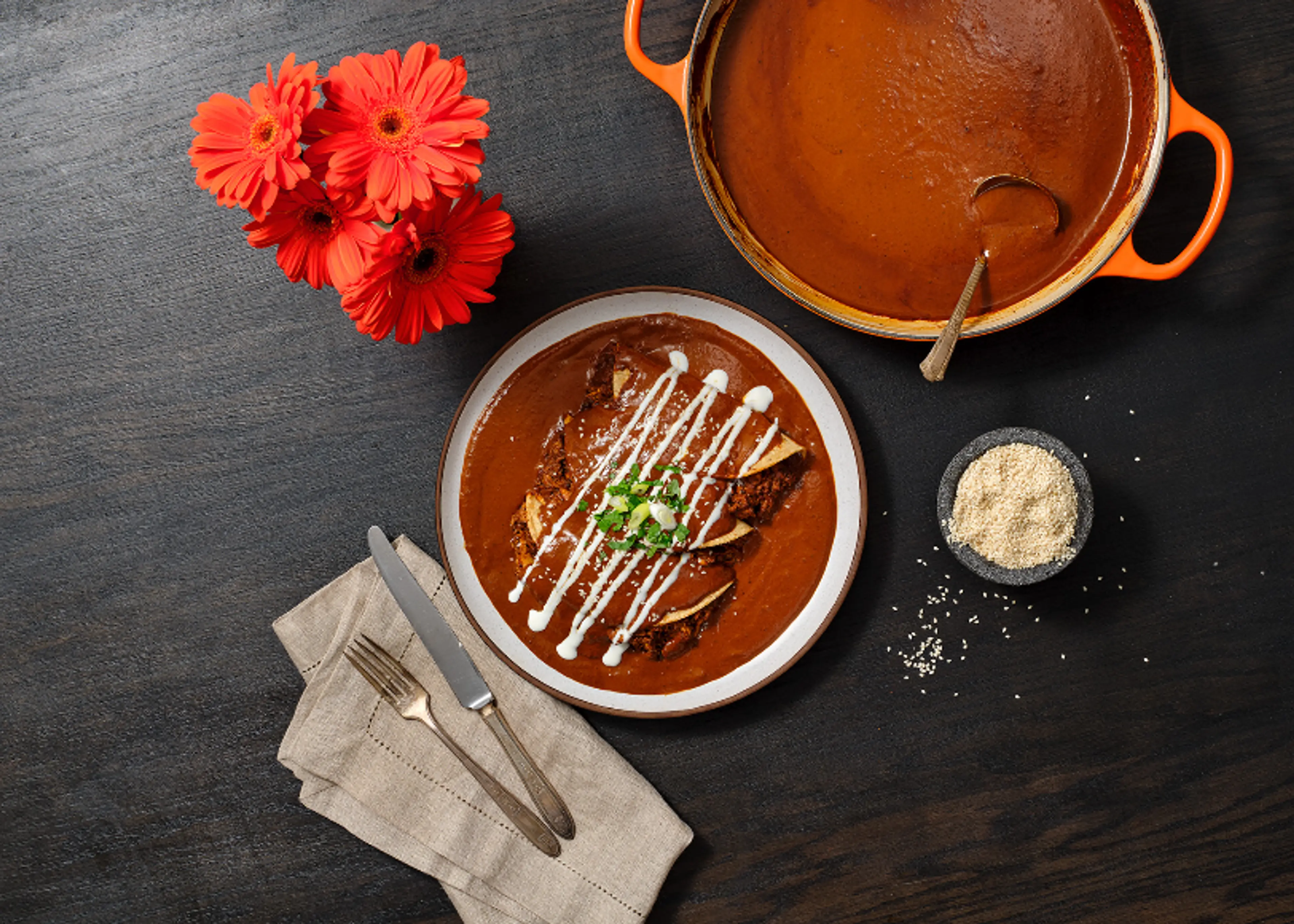 Enmoladas de Pollo de Milpa Alta