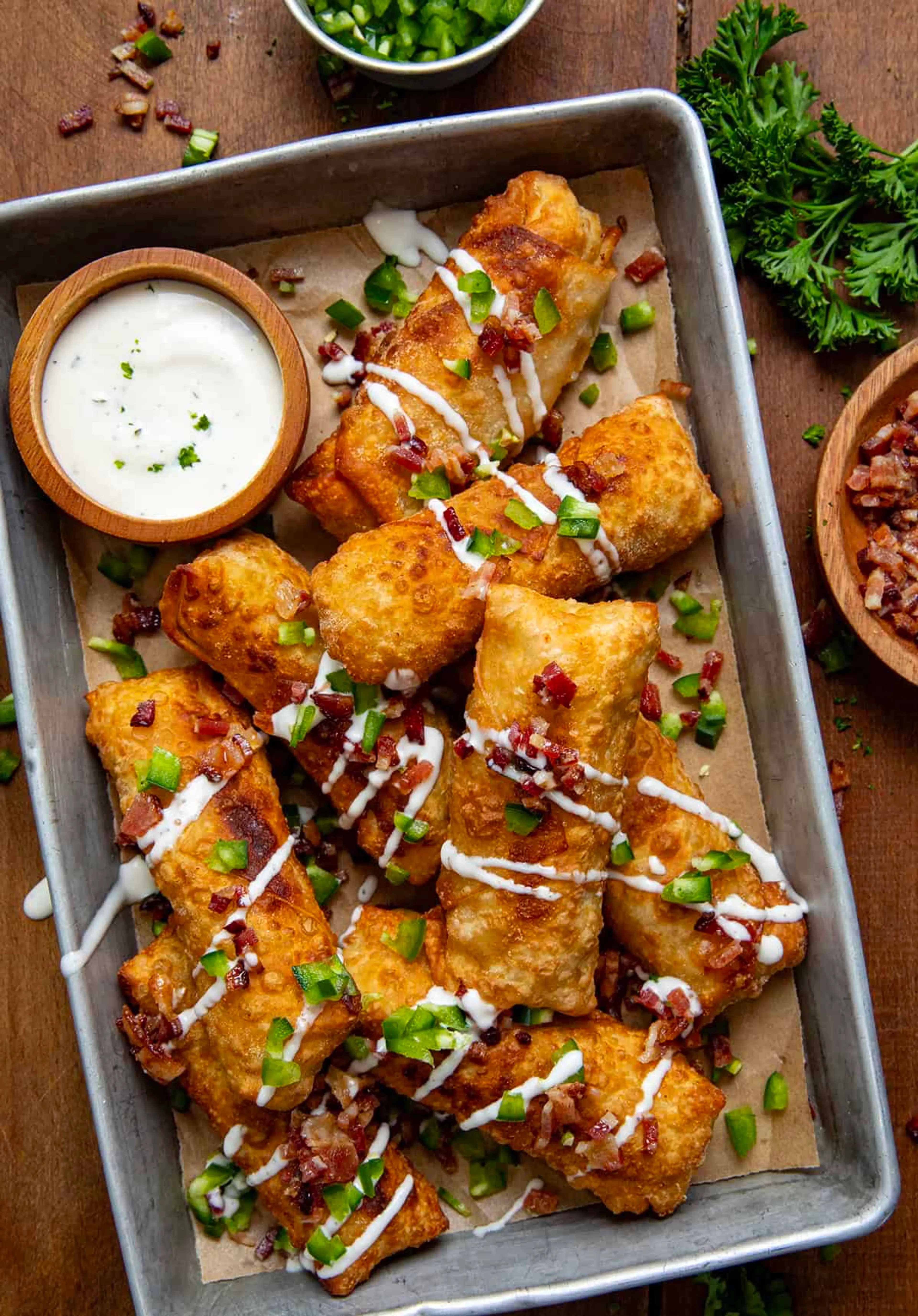Jalapeño Popper Egg Rolls
