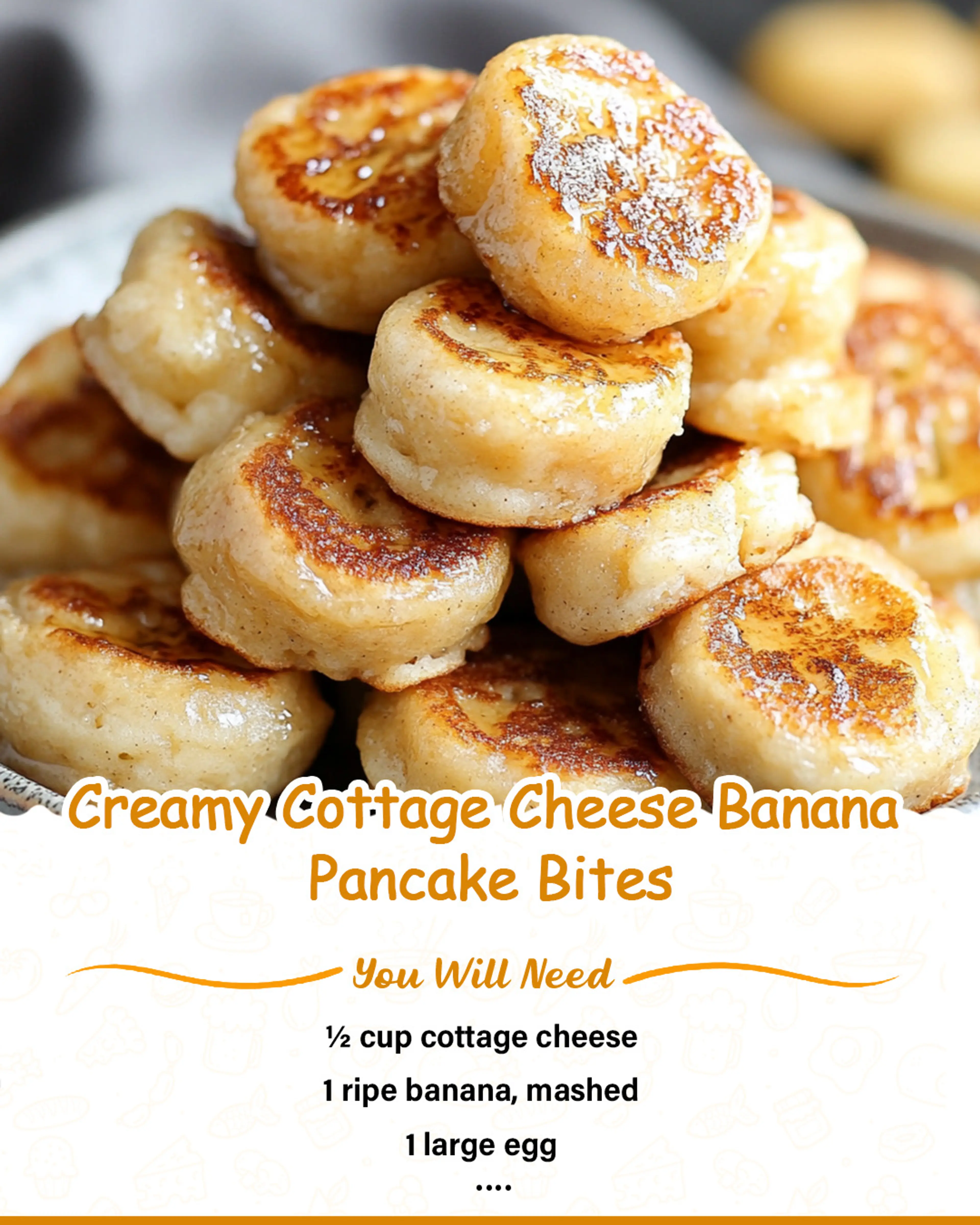 Creamy Cottage Cheese Banana Pancake Bites – Fluffy & Protei