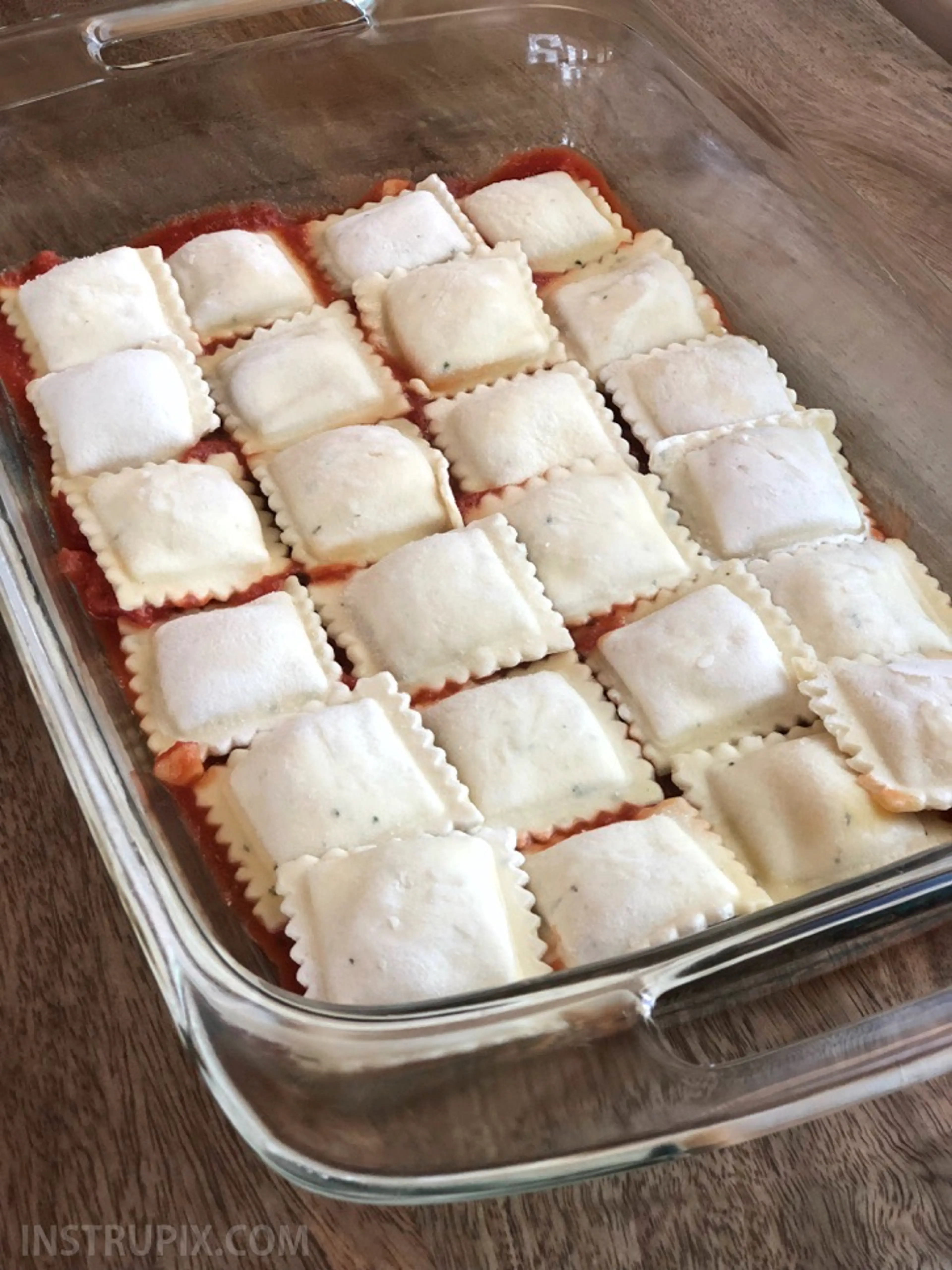 Lazy Lasagna (Cheesy Baked Ravioli)