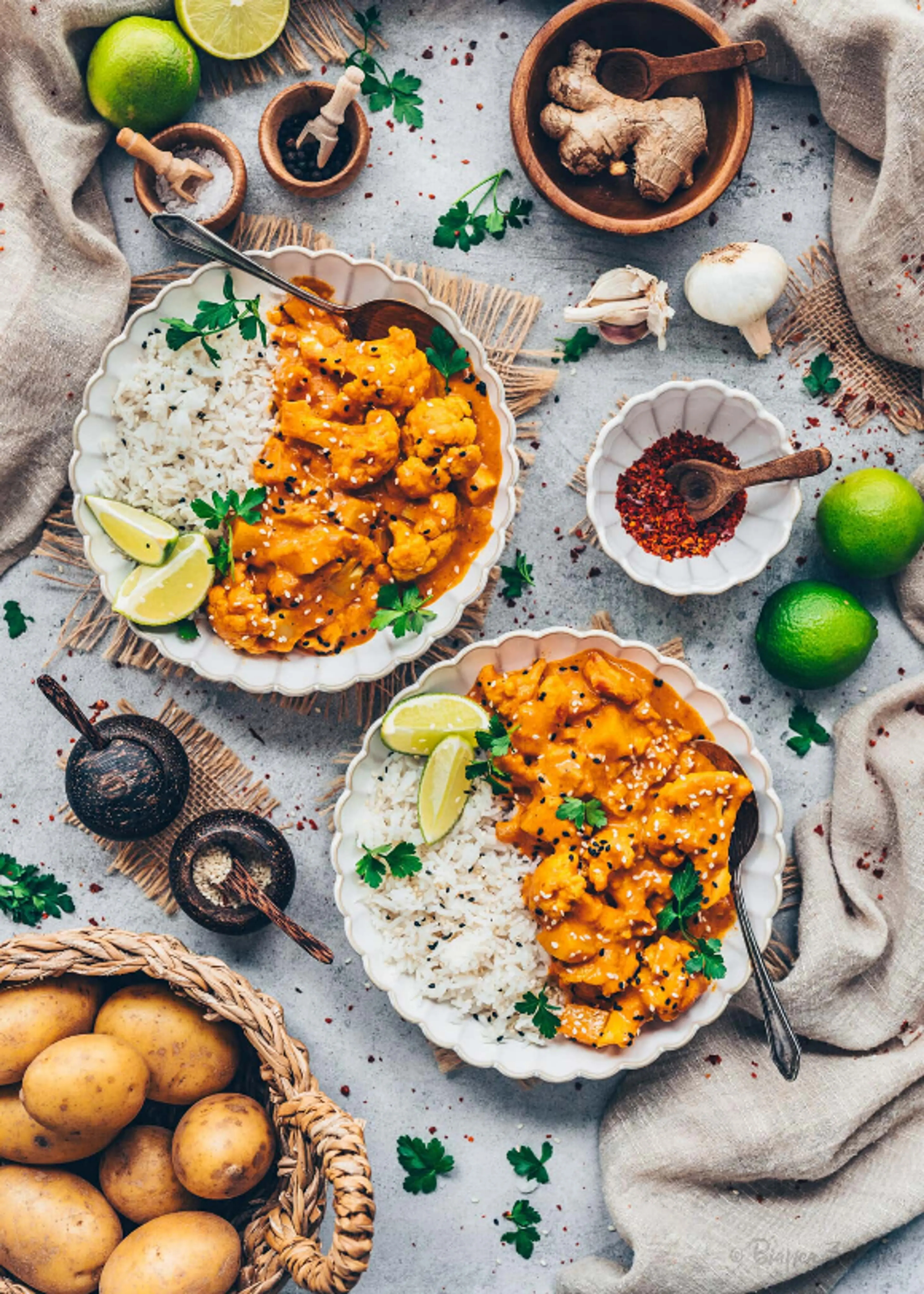 Aloo Gobi - Indisches Blumenkohl-Kartoffel-Curry