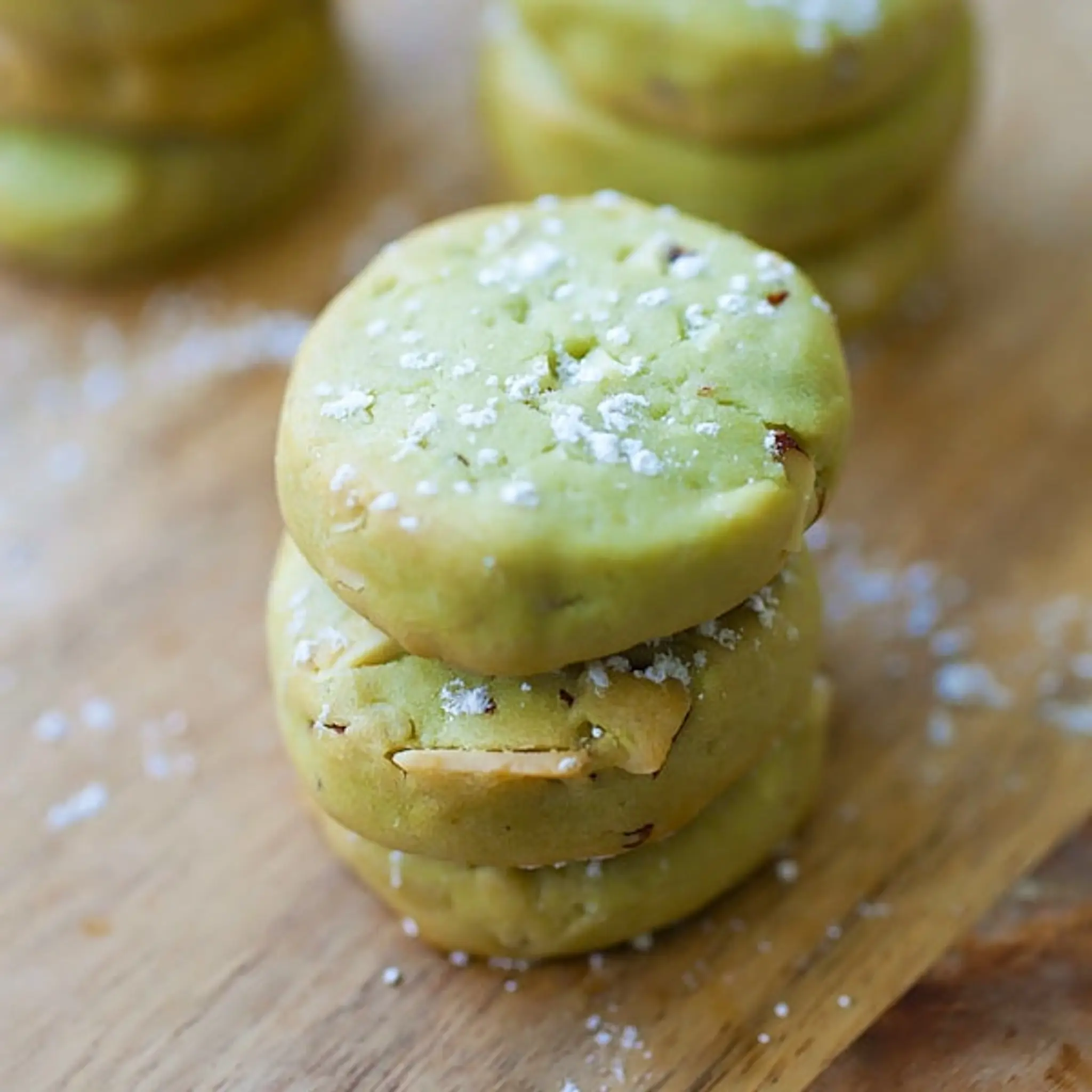 Matcha Cookies with Almond