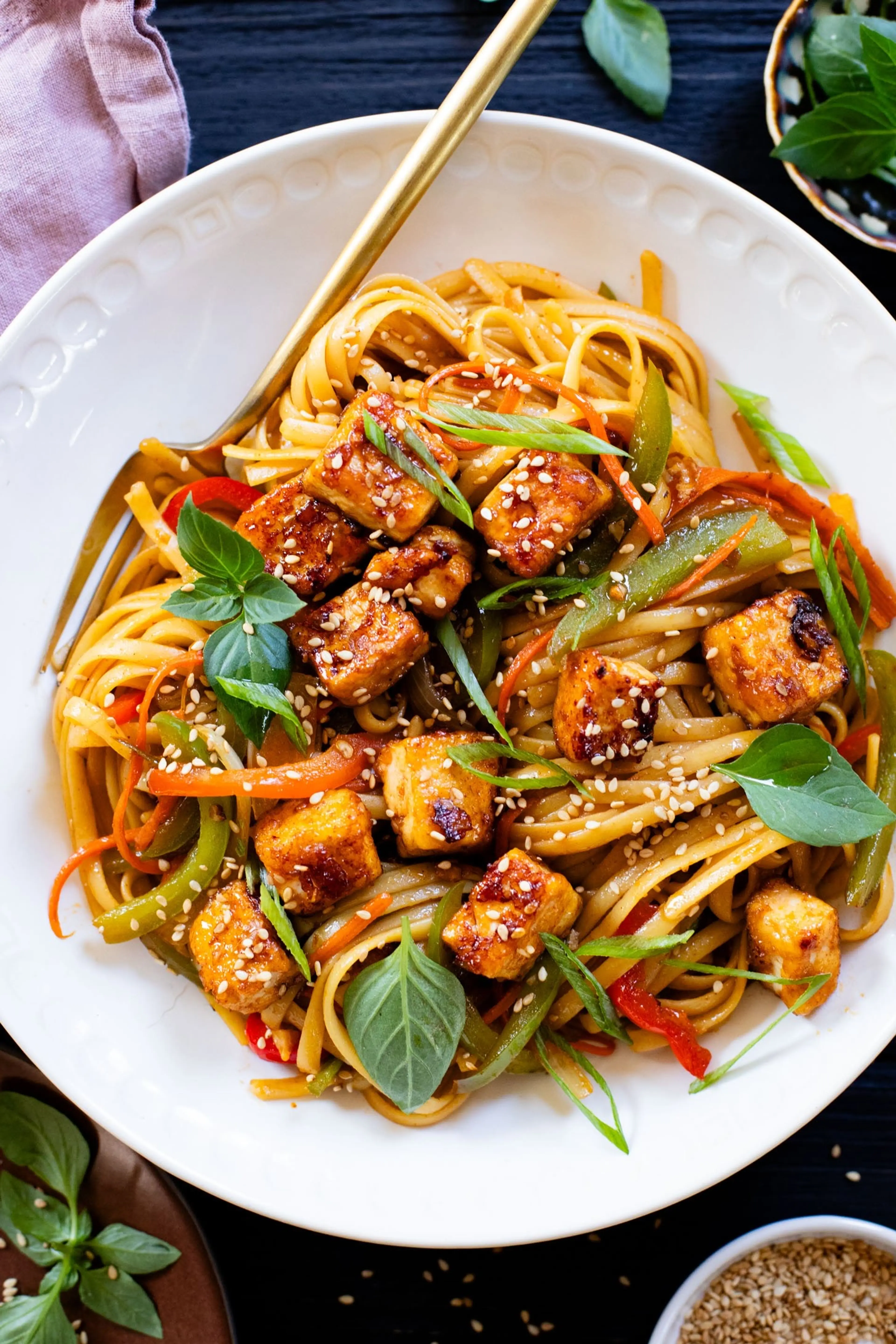 Tofu Noodle Stir-Fry