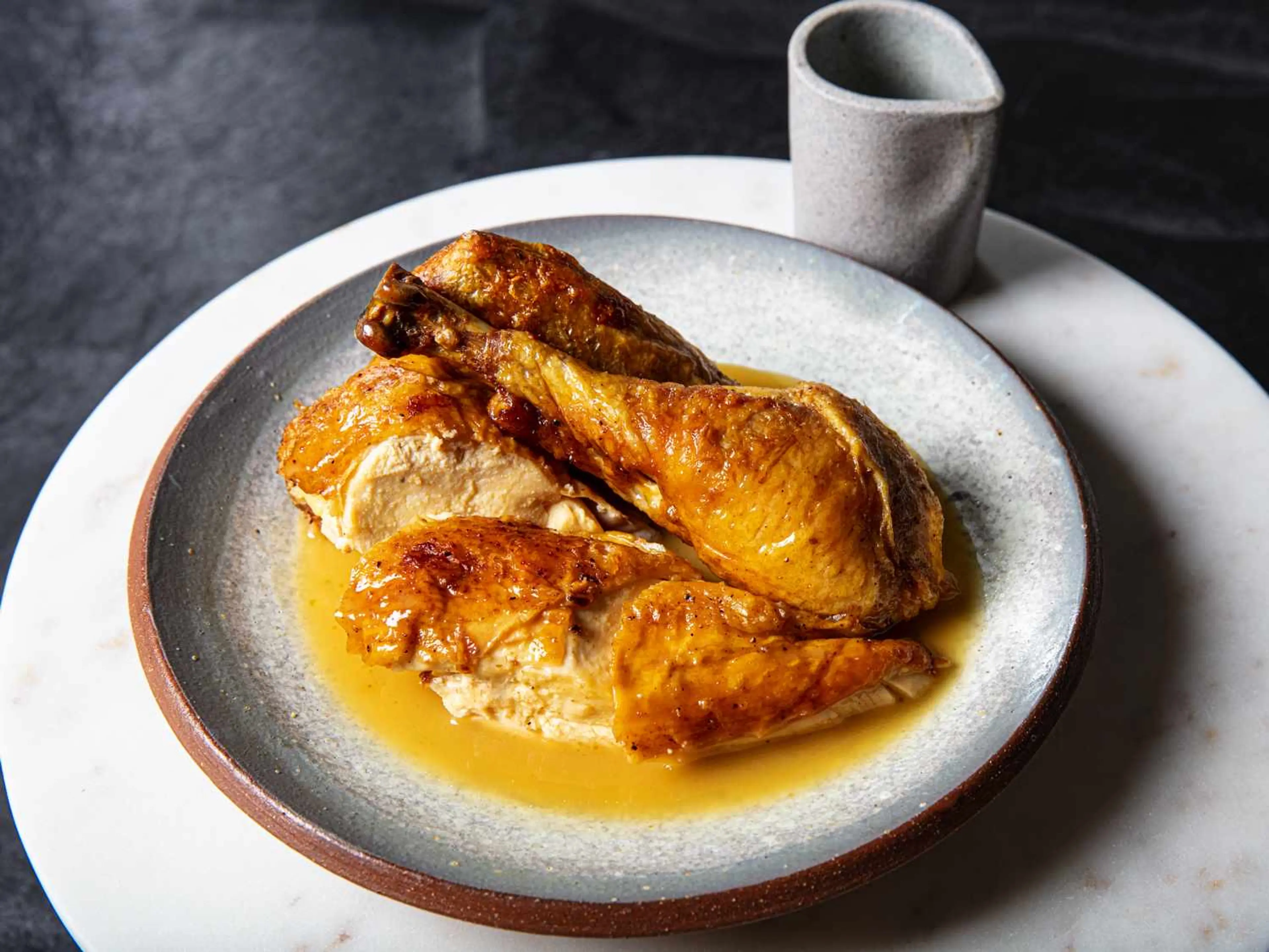 Lemon Spatchcocked Roast Chicken