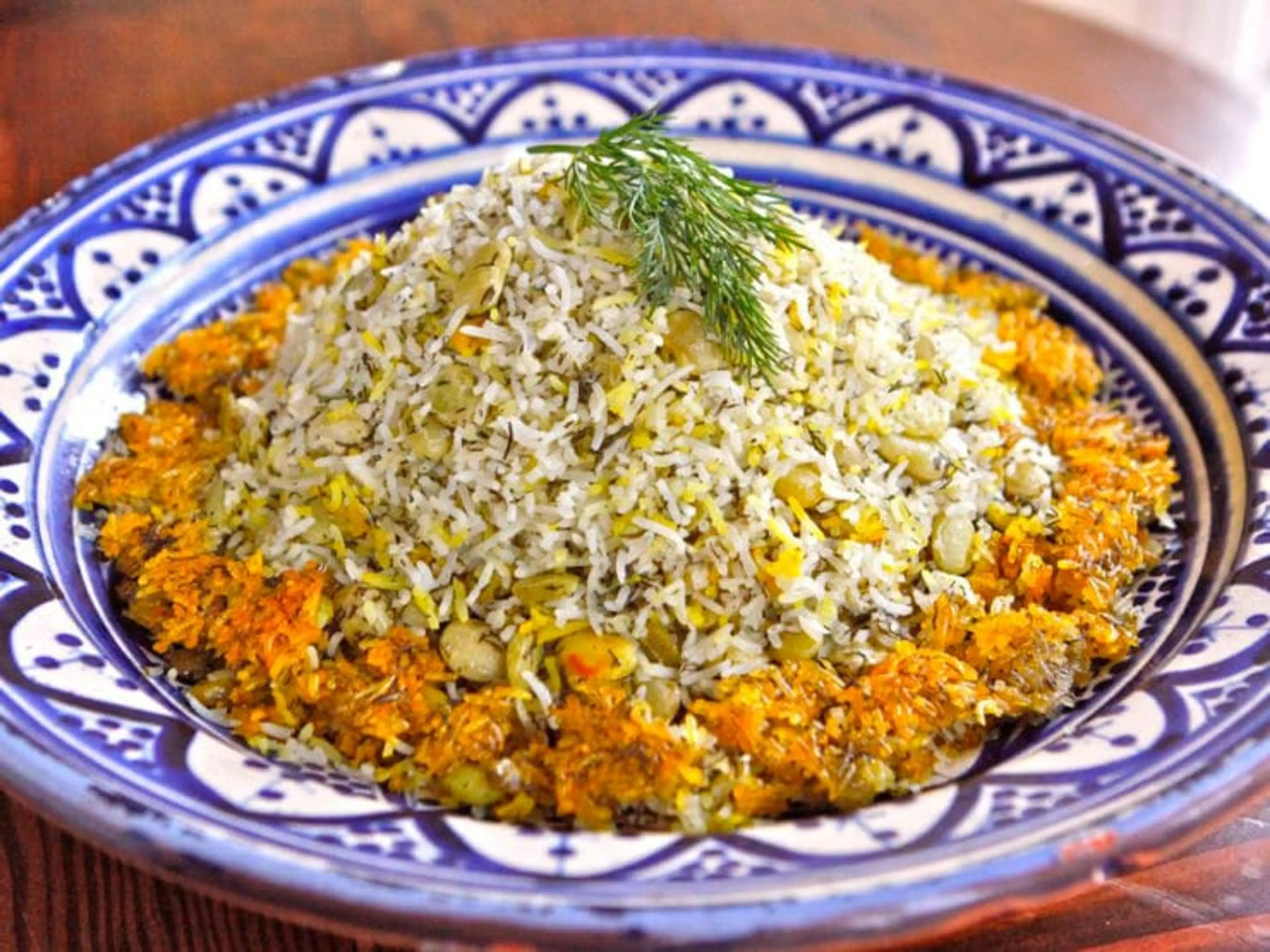 Persian Dill and Lima Bean Rice - Baghali Polo
