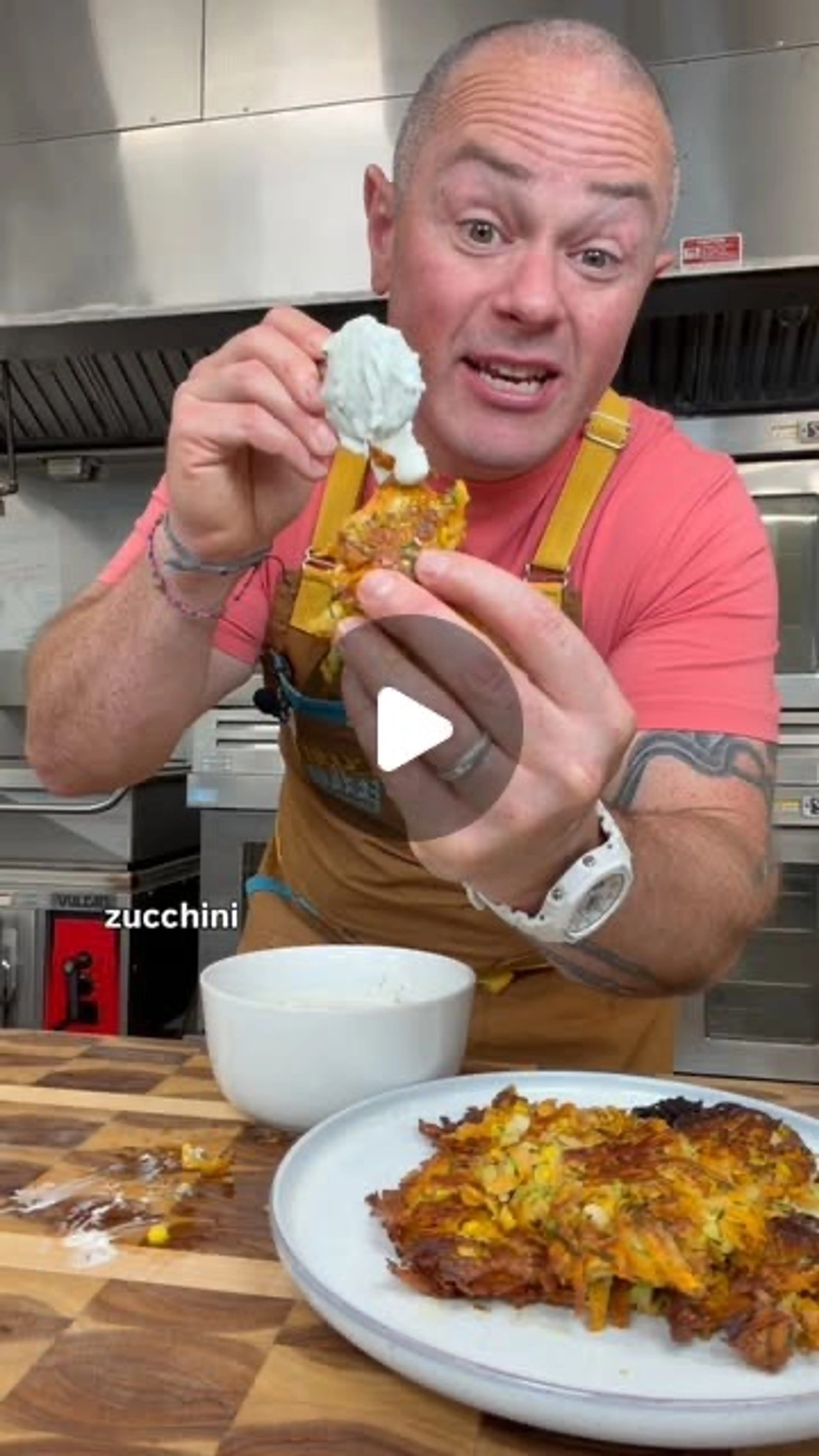 Zucchini Fritters and Yogurty Ranch