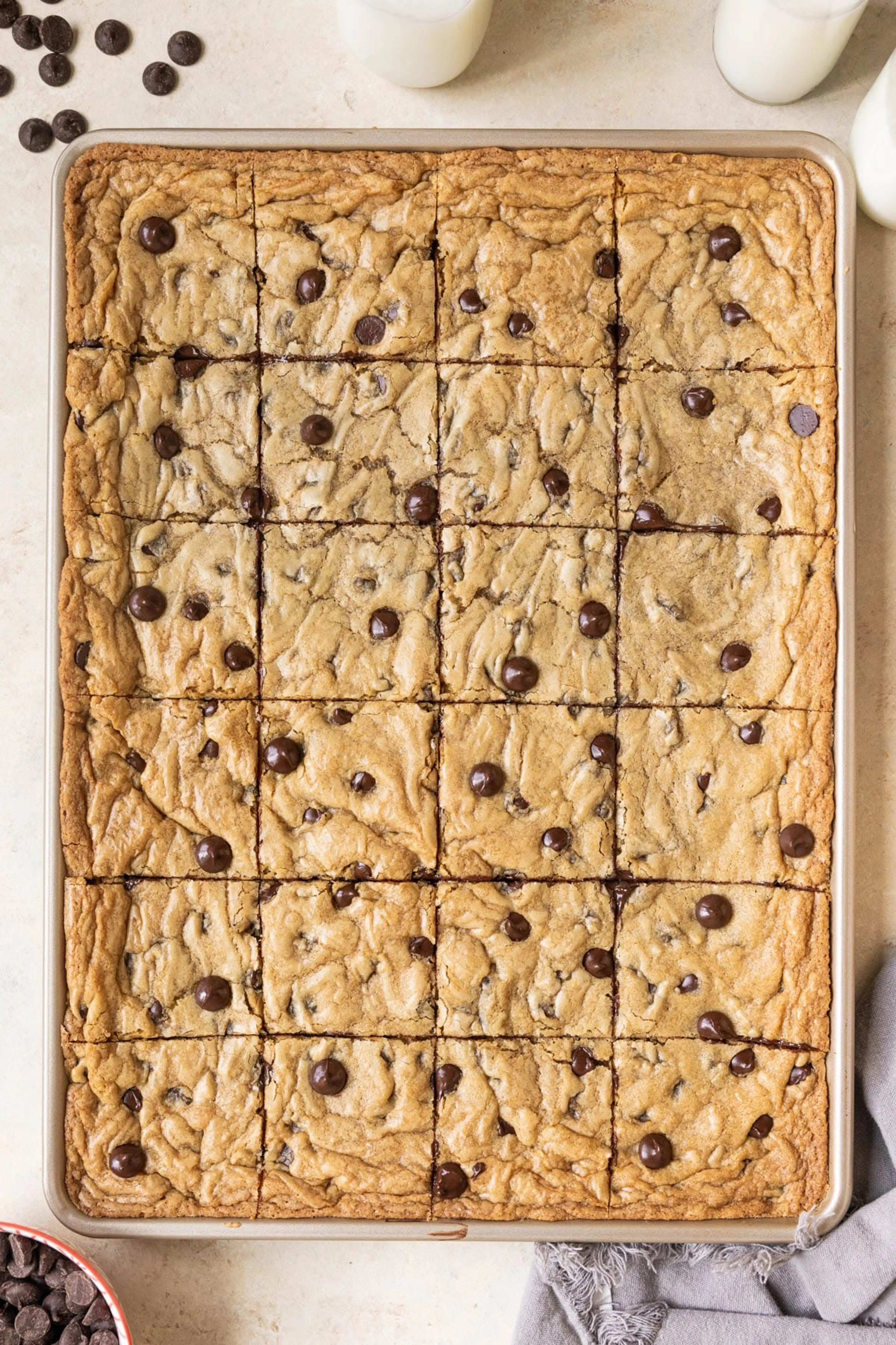 Sheet Pan Chocolate Chip Cookies