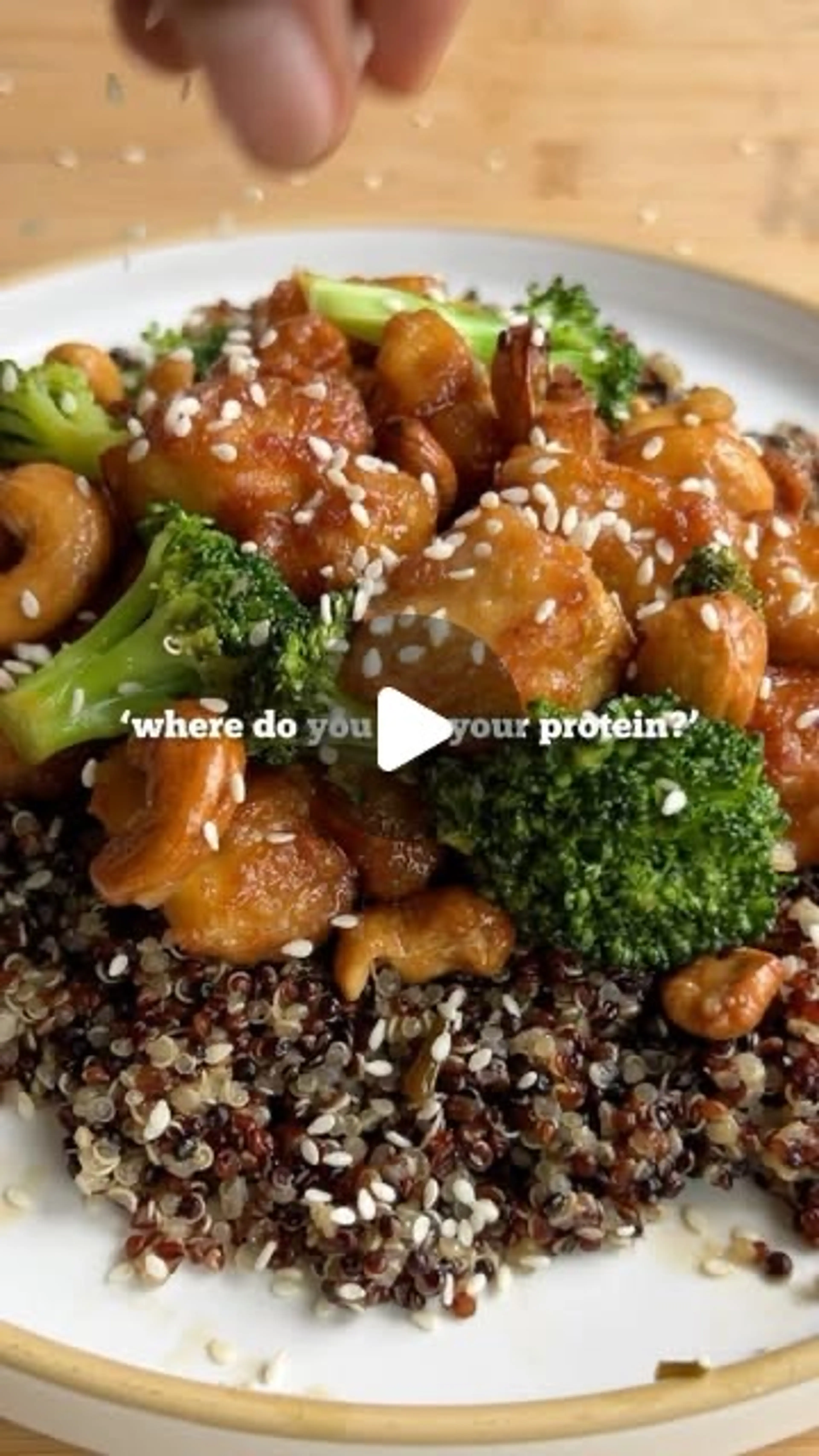 Sticky Citrus Protein Bowl