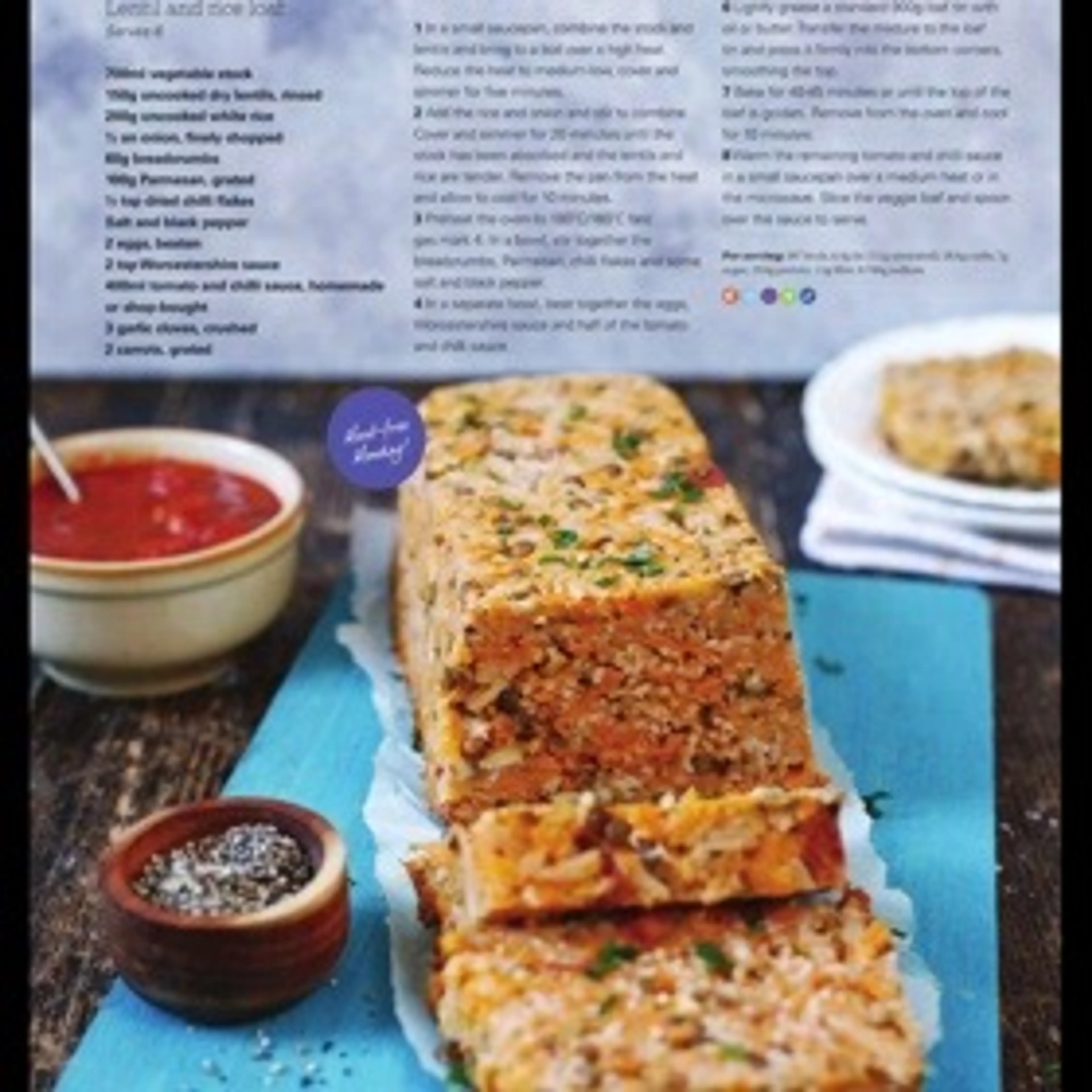 Lentil and rice loaf