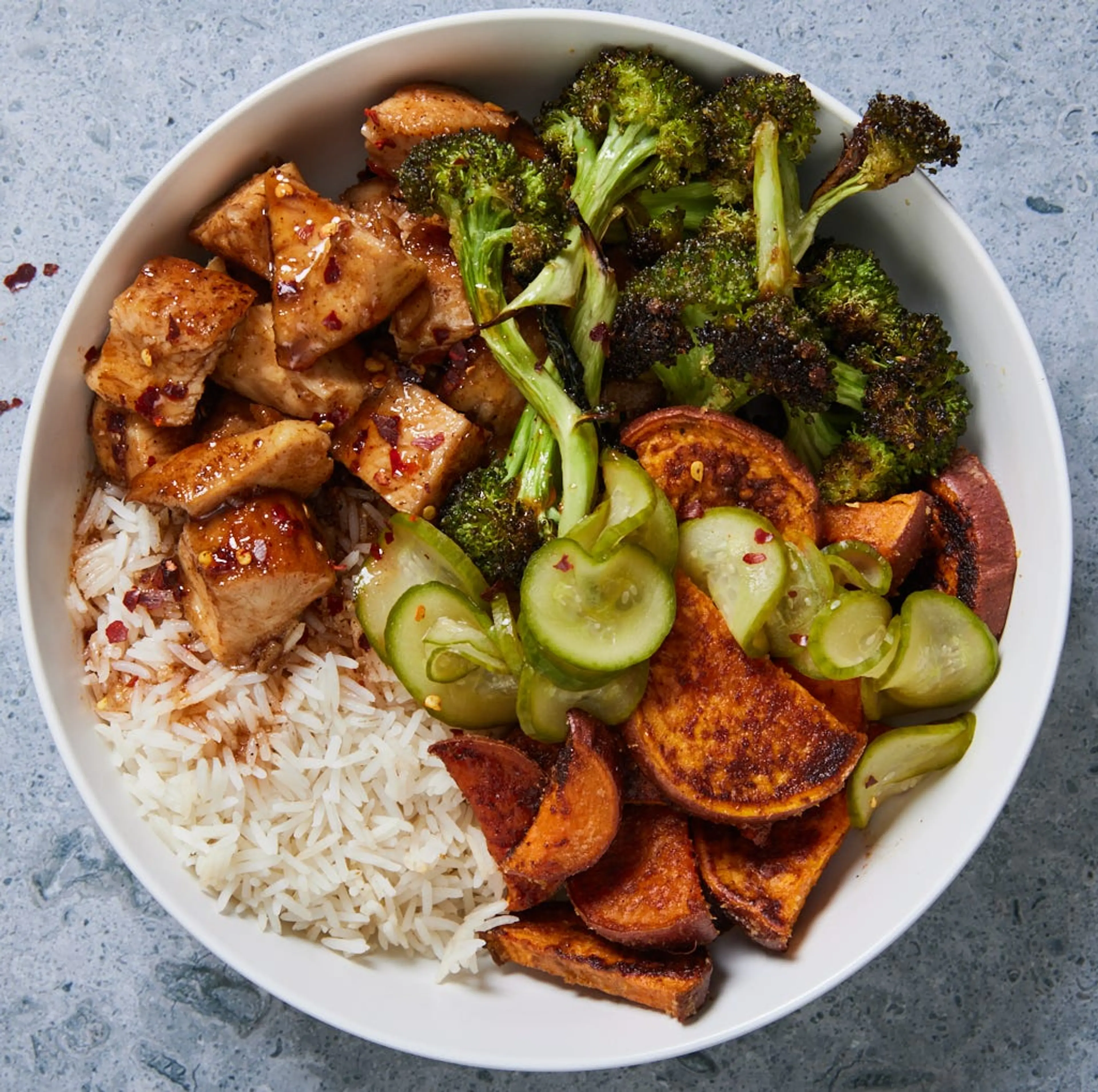 Hot Honey Chicken & Rice Bowls