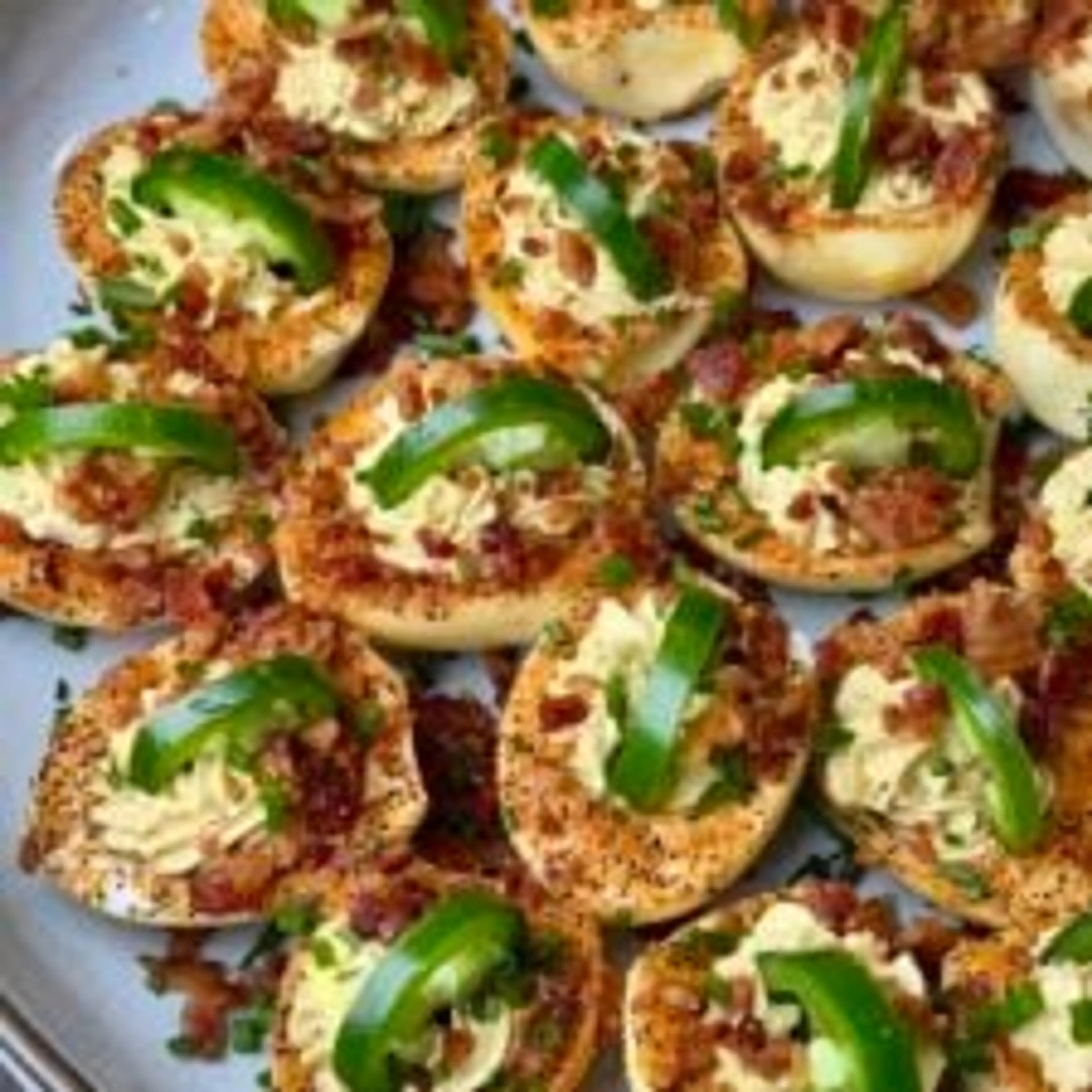 Smoked Jalapeno Popper Deviled Eggs
