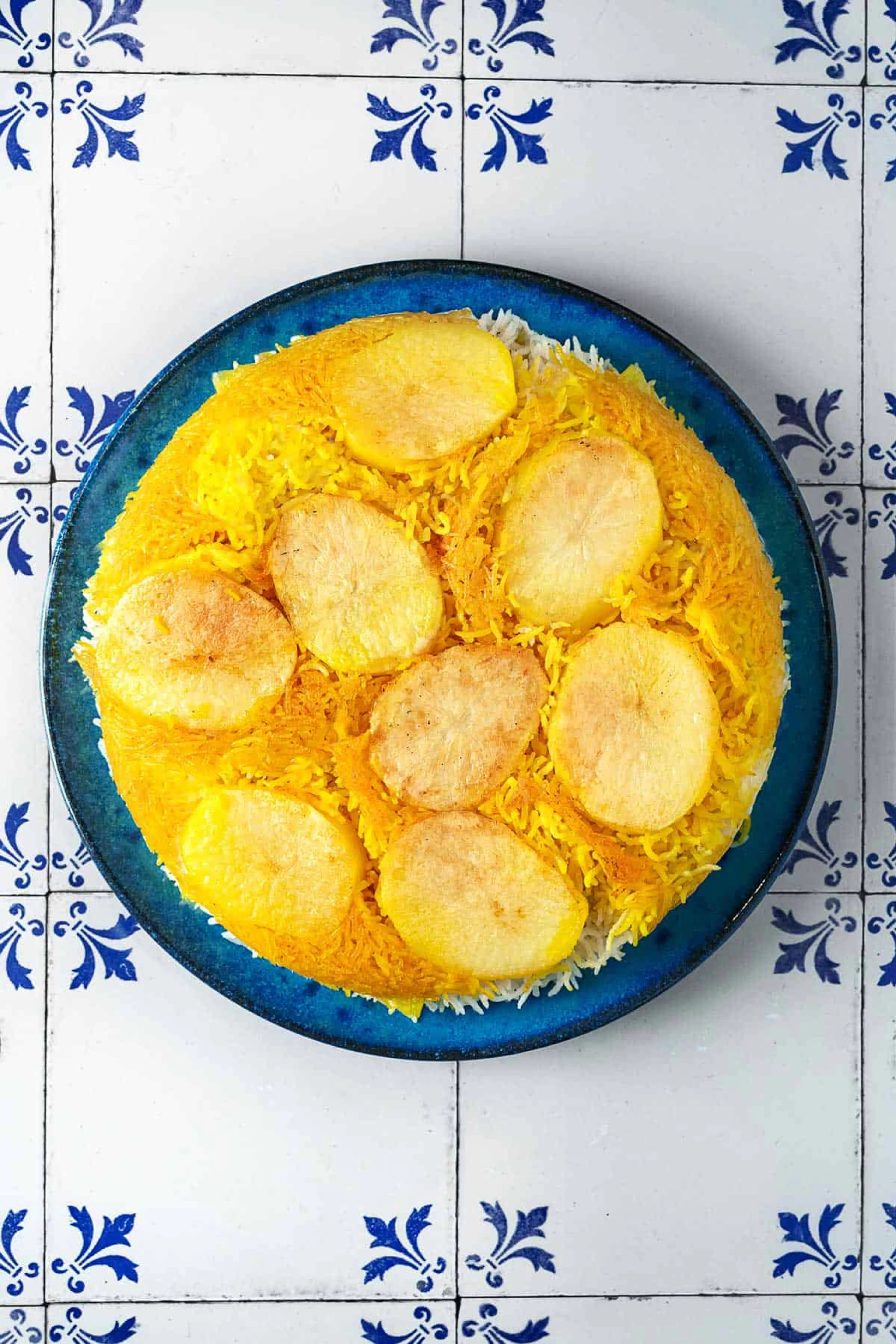 Persian Rice with Potato Tahdig