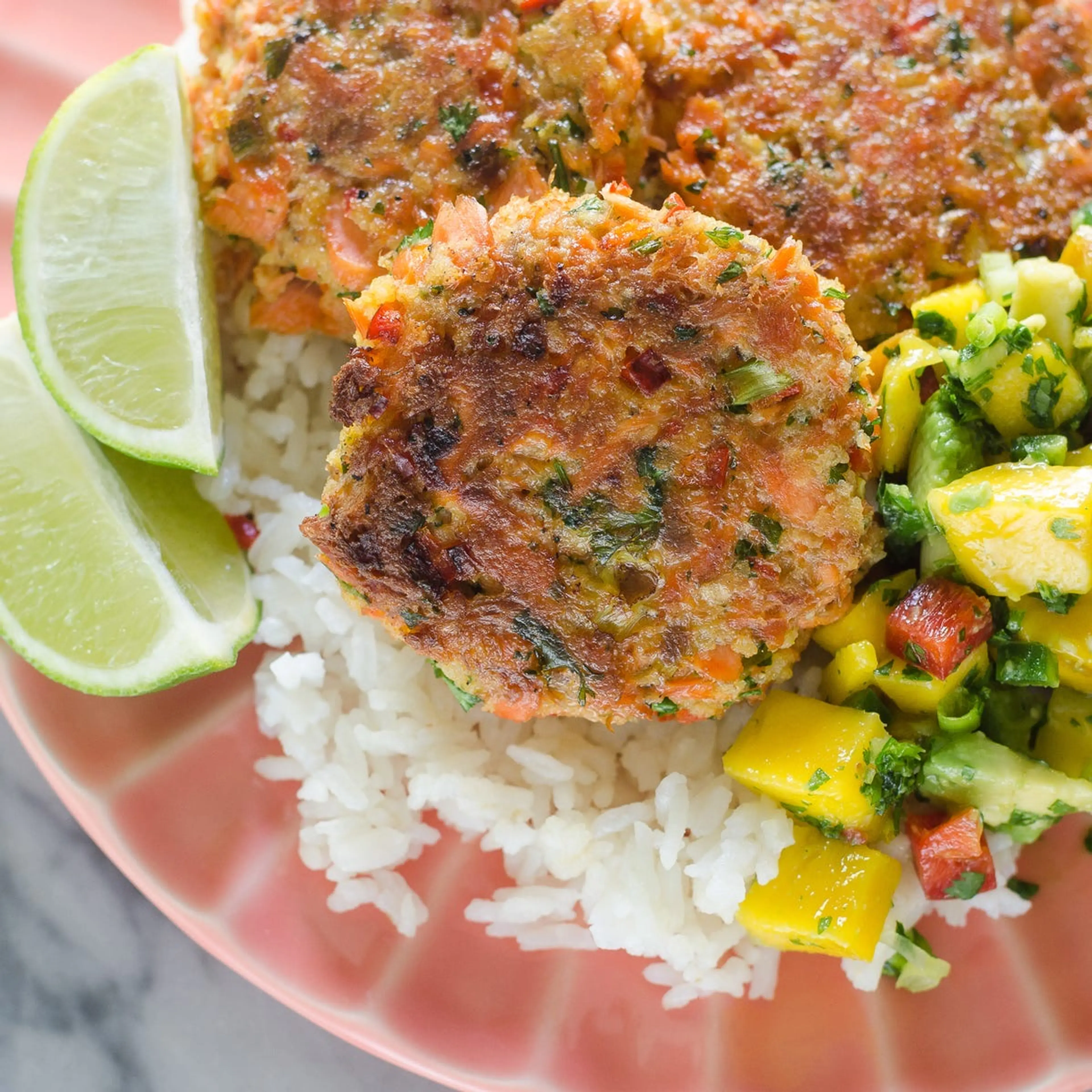 Salmon Cakes with Mango Salsa