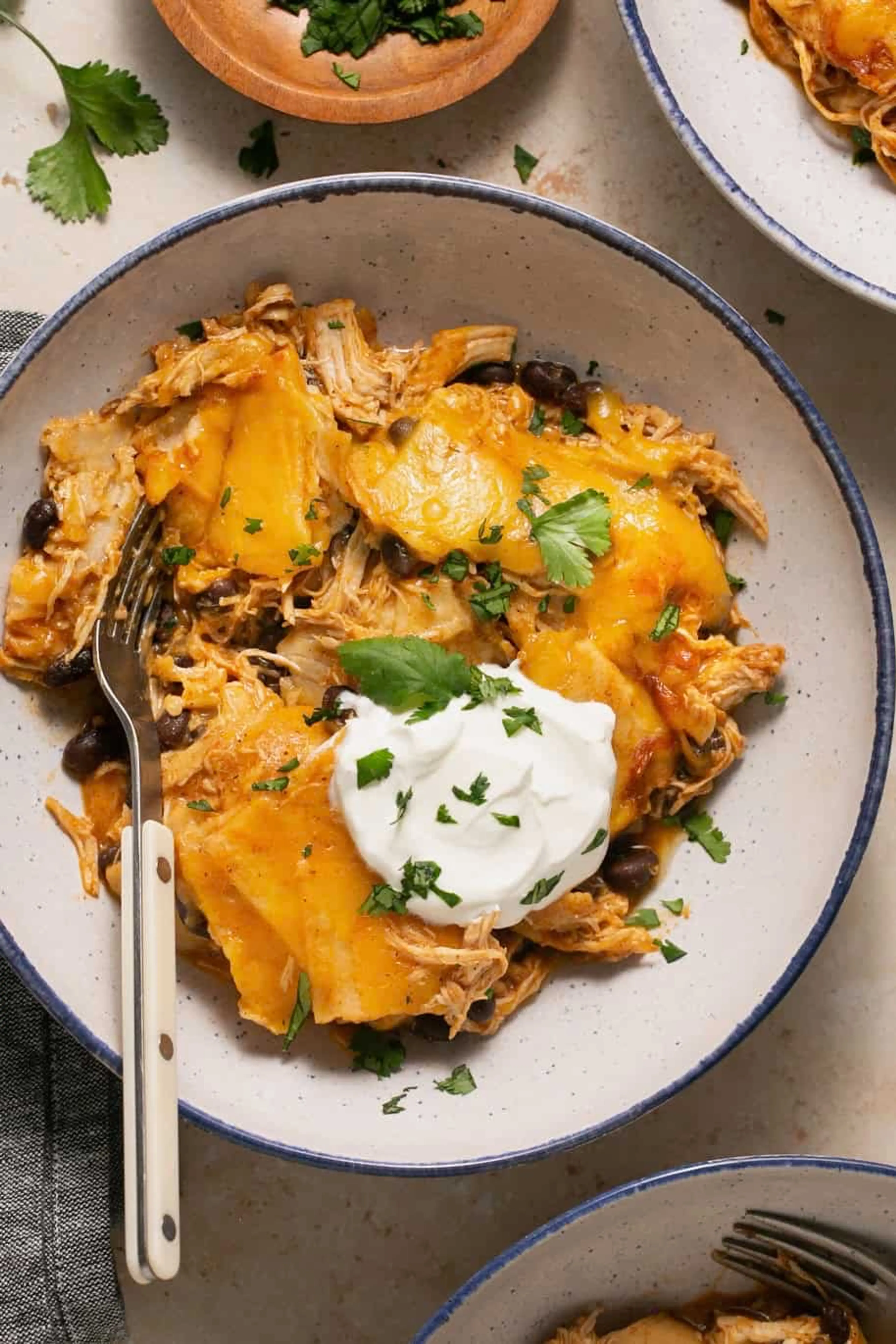 Crock-Pot Chicken Enchilada Casserole