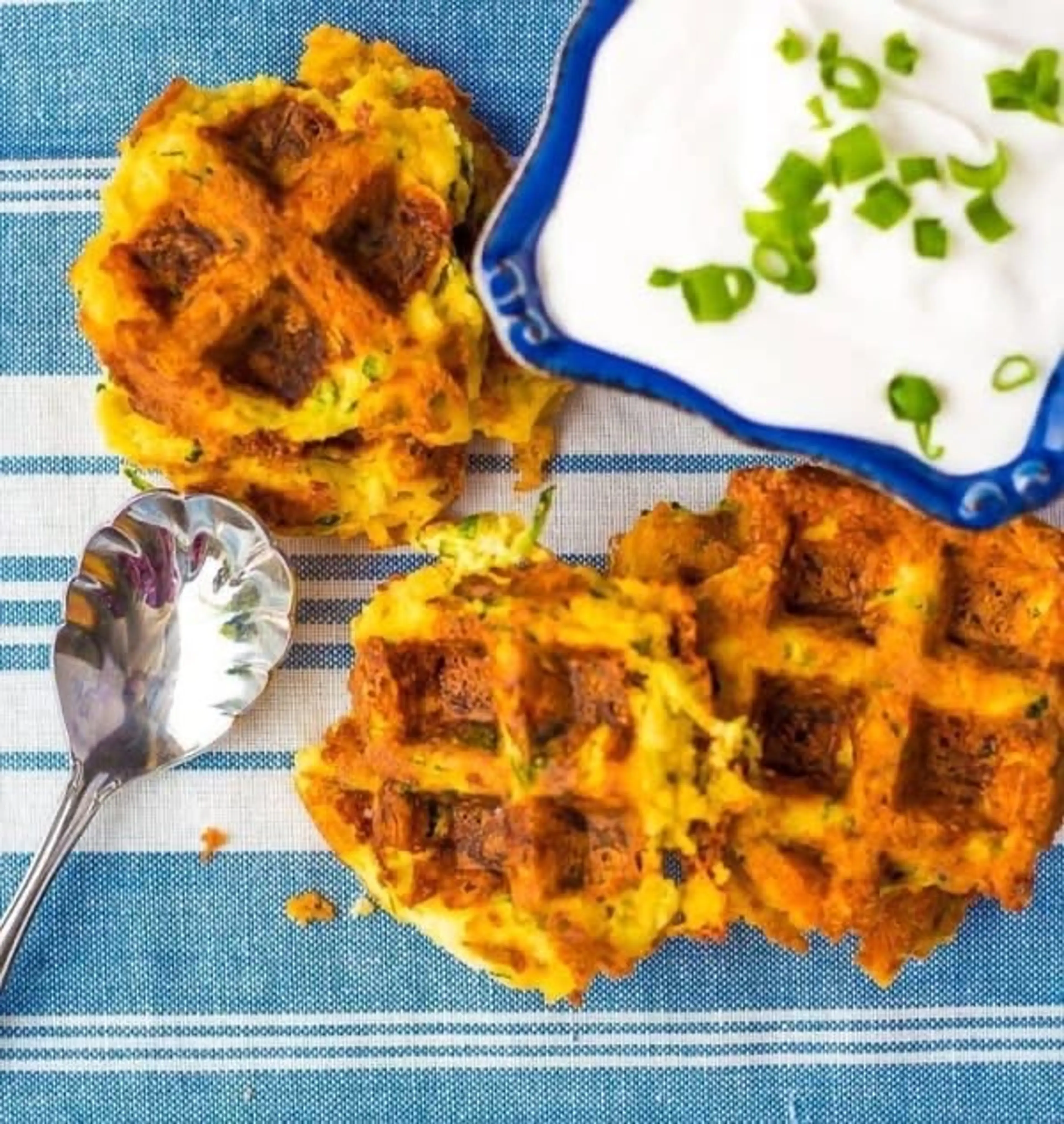 Zucchini Cheddar Waffles