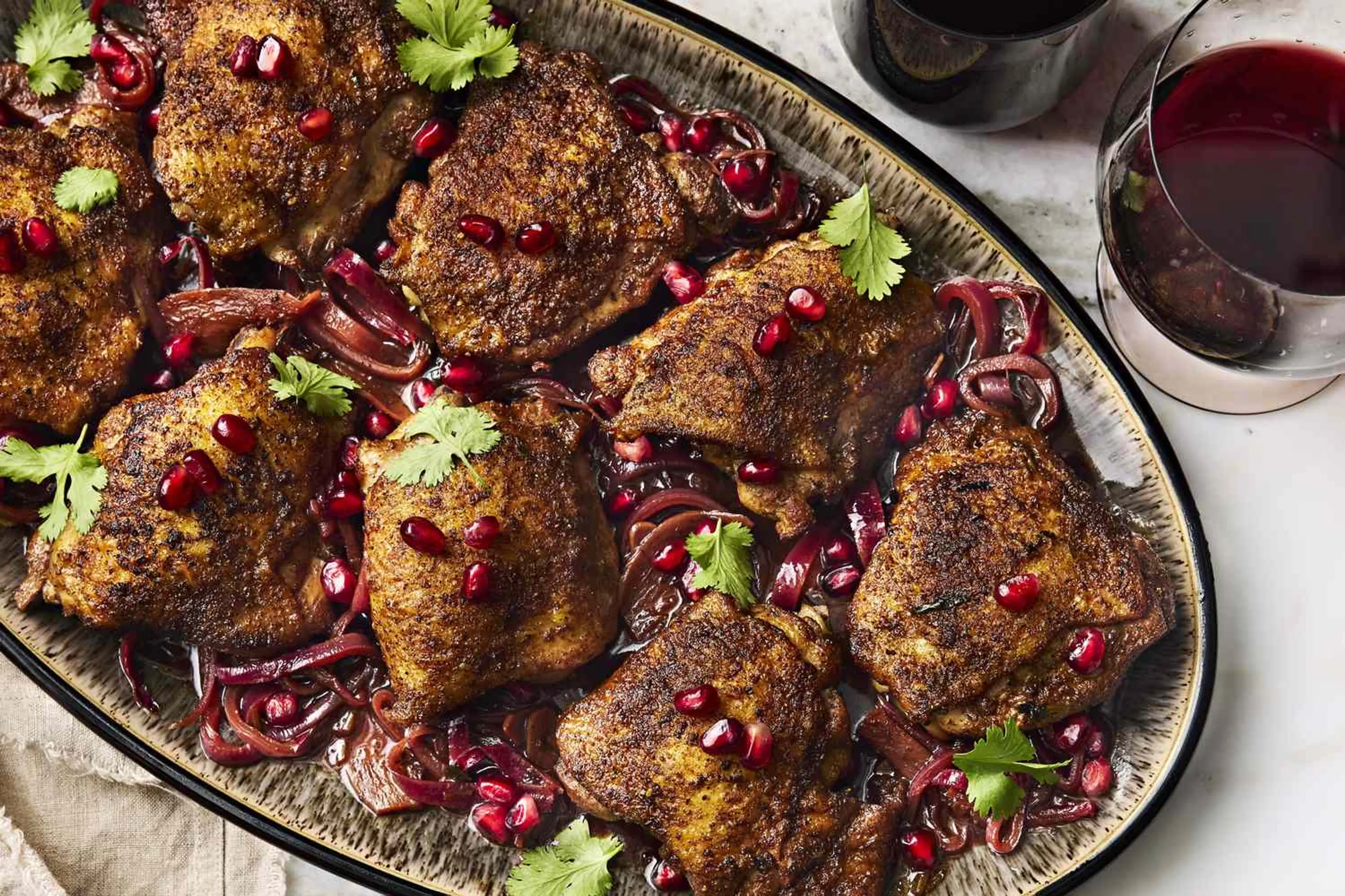 Pomegranate Chicken Thighs
