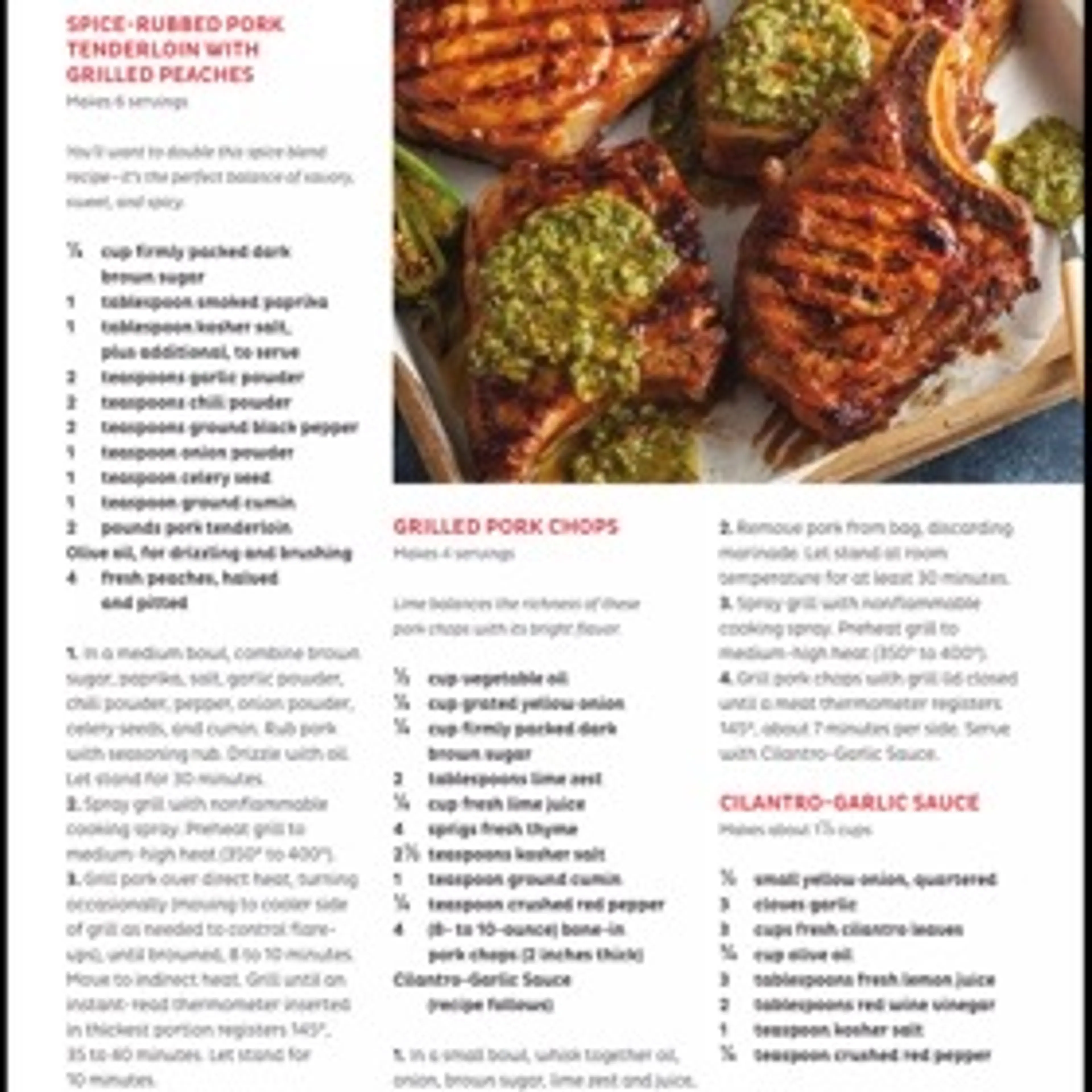 GRILLED PORK CHOPS
