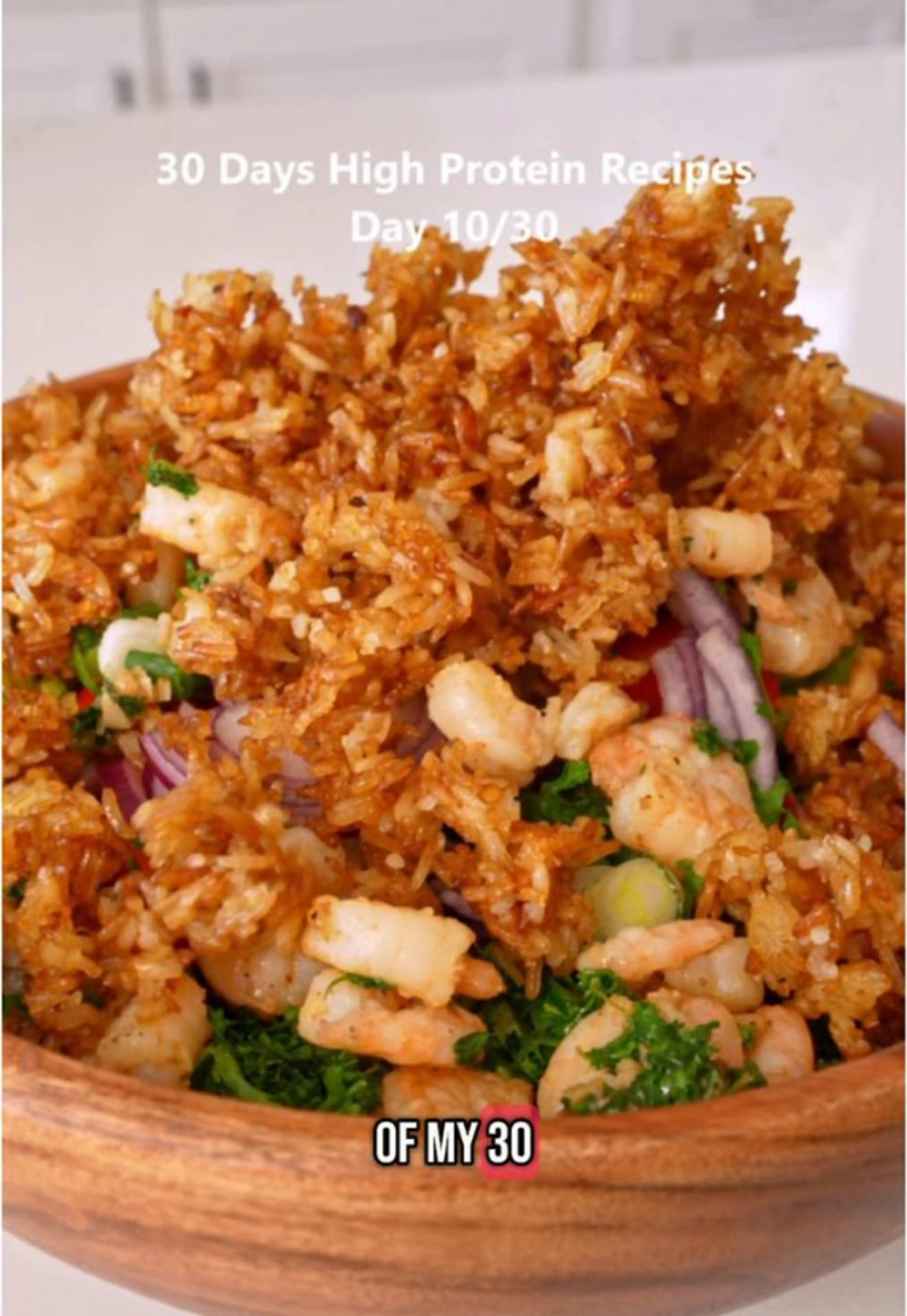 Crispy Rice Garlic Shrimp