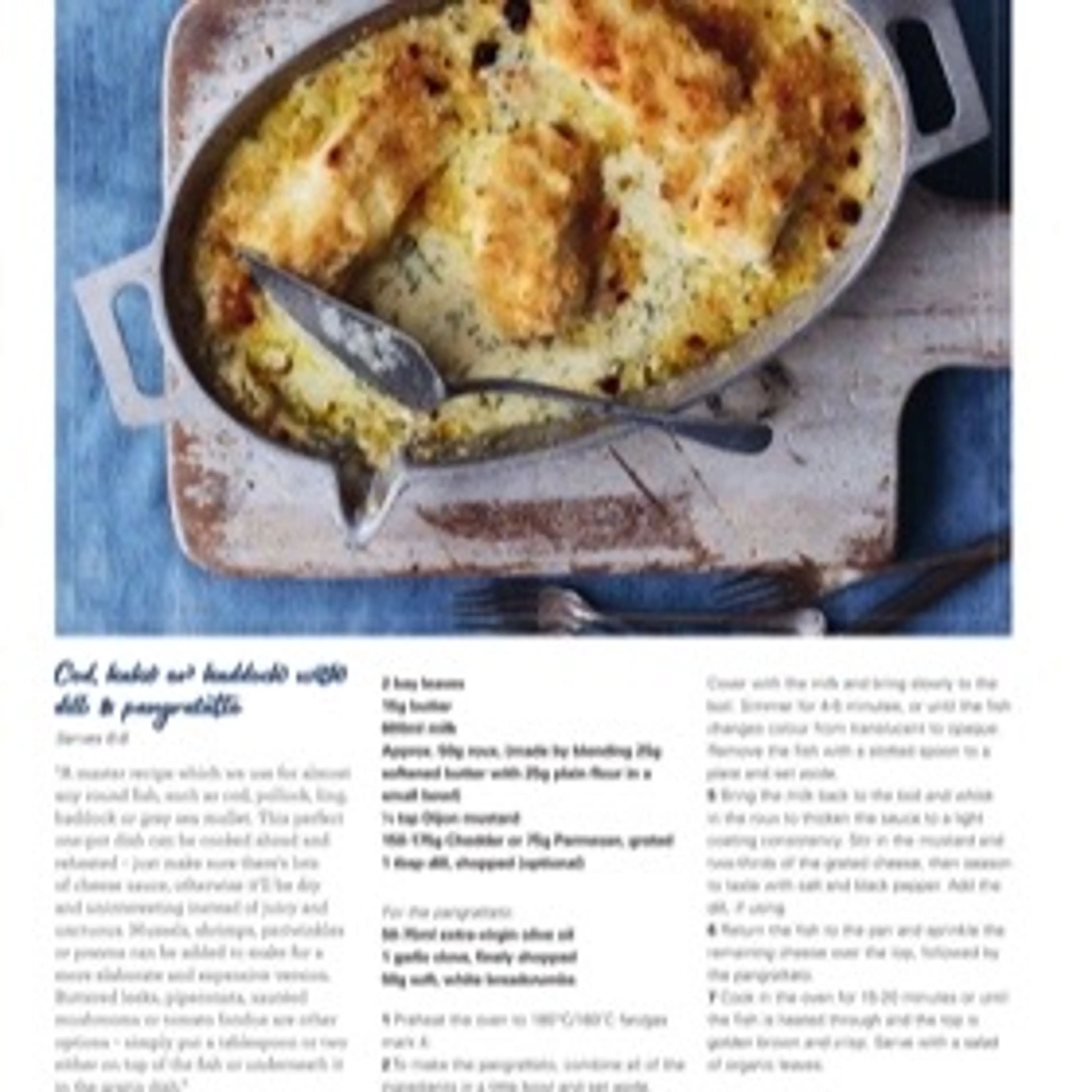 Cod Or hake Or haddock with dill & pangrattato